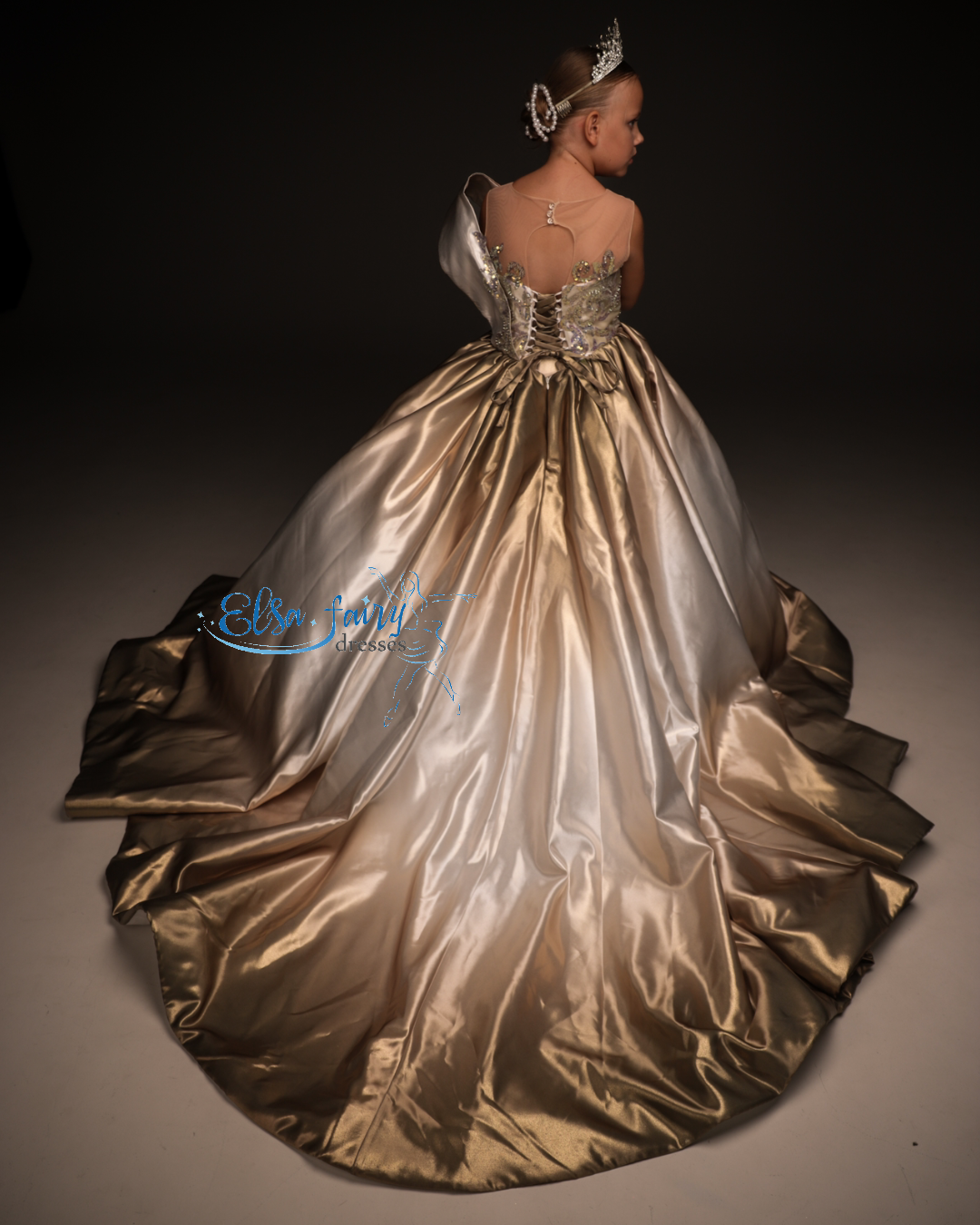 Gala evening gown, Pageant ball gown, Flower Girl Dress, Wedding guest Dress, Girl Birthday Dress, junior bridesmaid gown