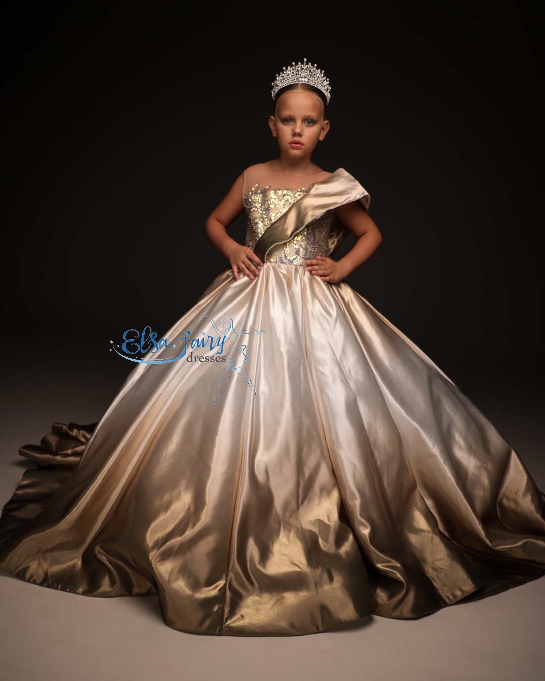 Gala evening gown, Pageant ball gown, Flower Girl Dress, Wedding guest Dress, Girl Birthday Dress, junior bridesmaid gown