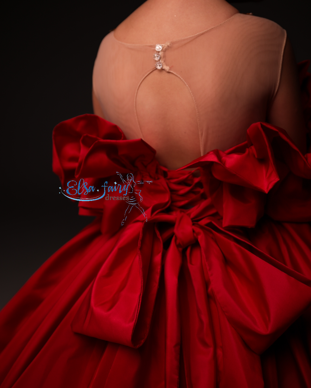 Red Gala evening gown, Pageant ball gown, Birthday Girl Dress, Flower Girl Dress, Wedding guest Dress, Girl Birthday Dress, junior bridesmaid gown