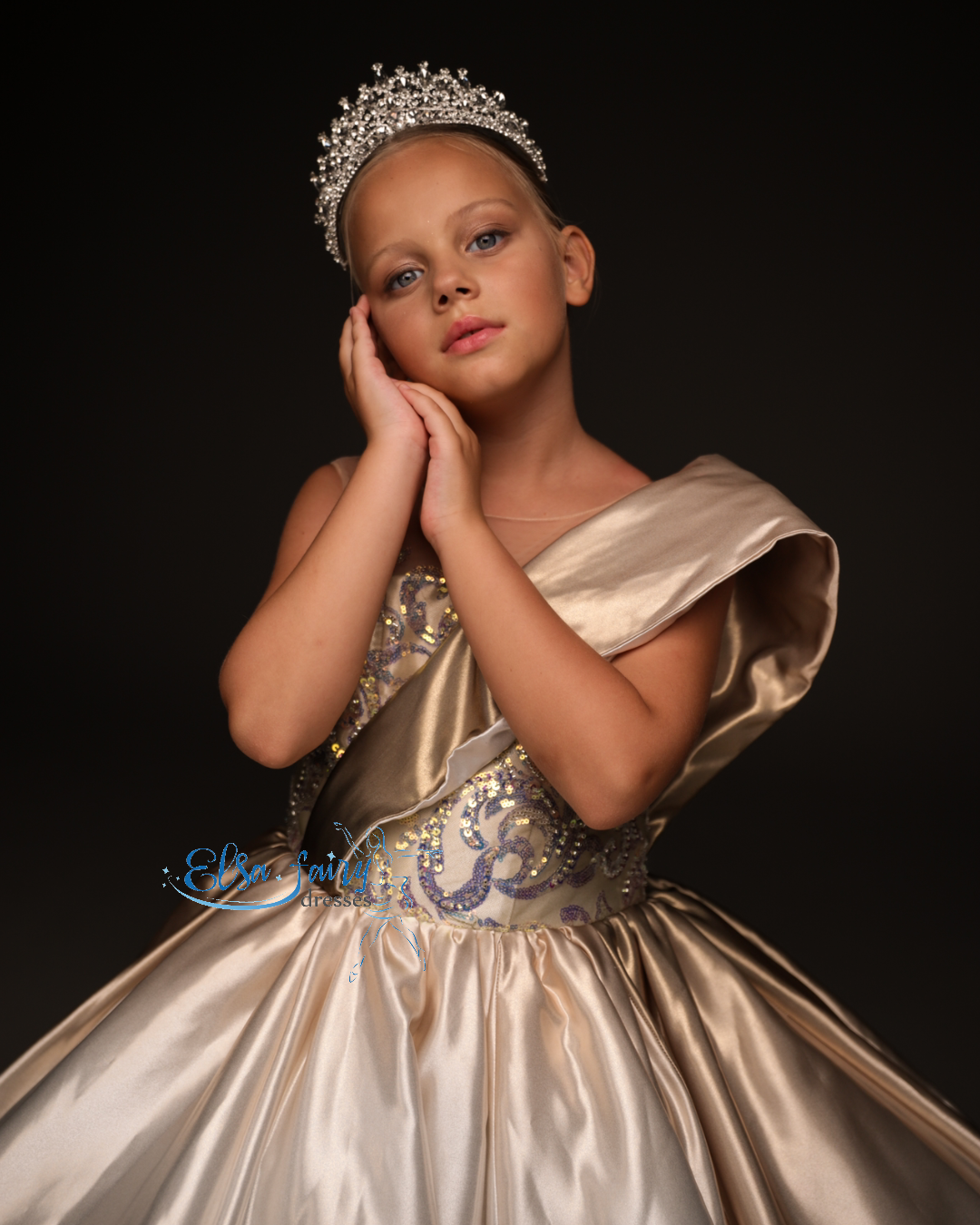Gala evening gown, Pageant ball gown, Flower Girl Dress, Wedding guest Dress, Girl Birthday Dress, junior bridesmaid gown