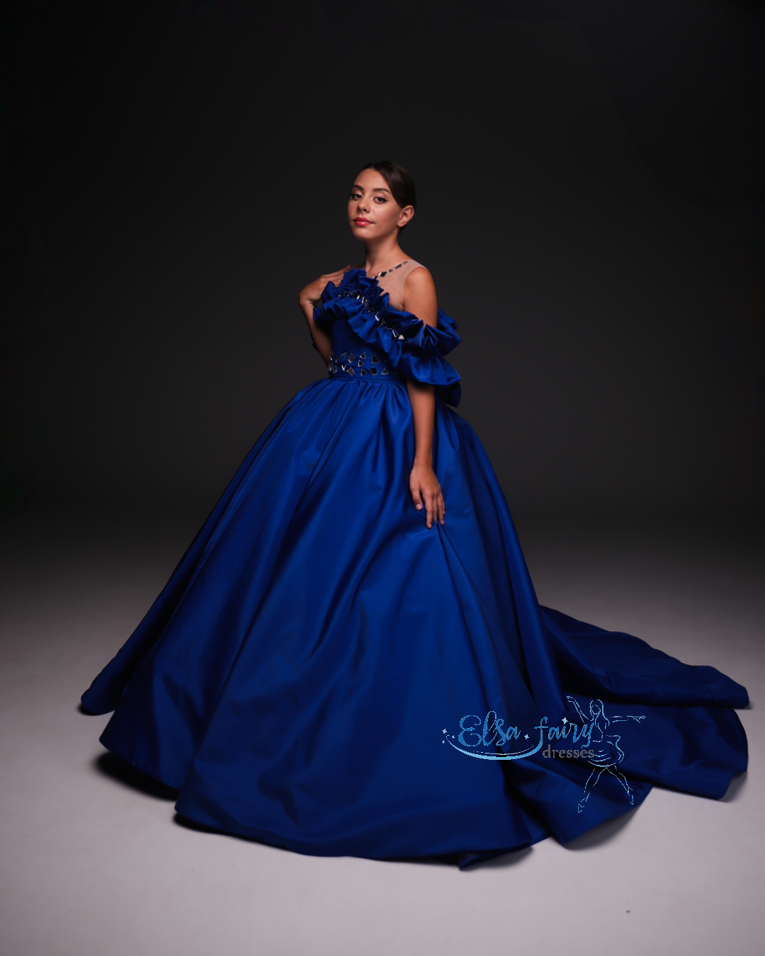 Royal Blue Gala evening gown, Pageant ball gown, Flower Girl Dress, Wedding guest Dress, Girl Birthday Dress, junior bridesmaid gown