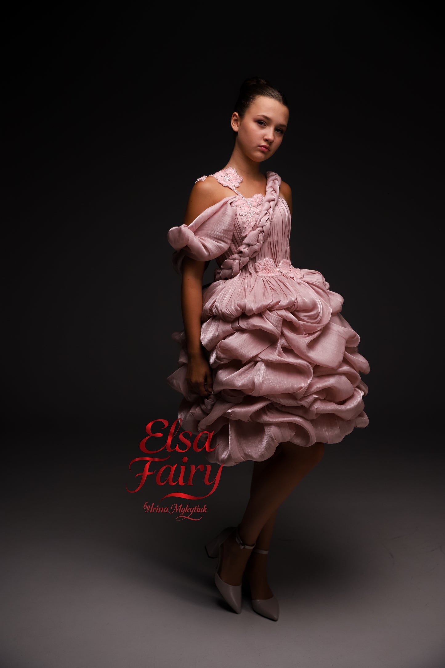 Blush Pink couture cocktail dress, Pageant interview dress, Birthday Girl Dress, Flower Girl Dress, Wedding guest Dress, Graduation dress