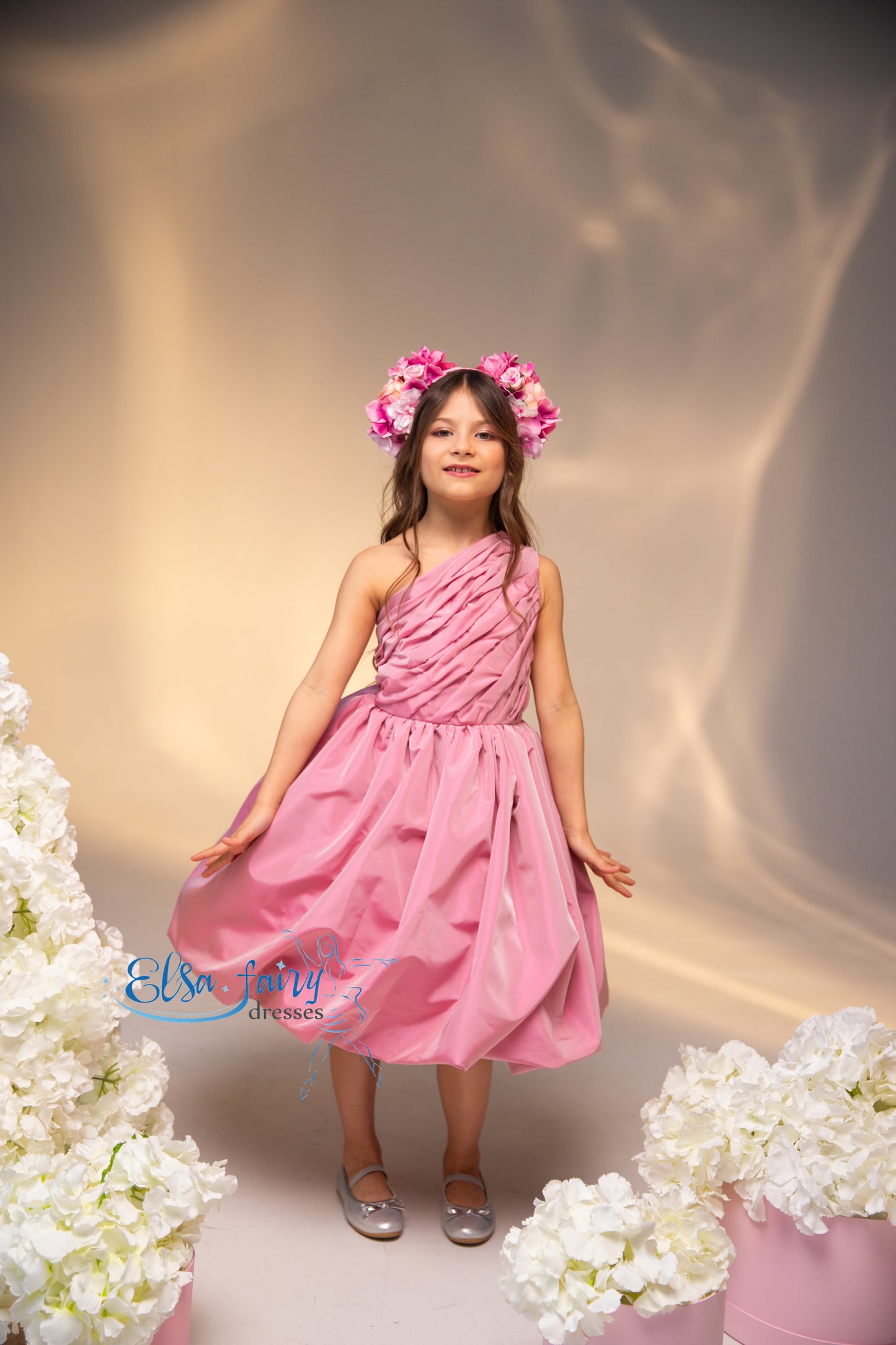 Blush Pink Flower Girl Dress, Birthday Girl Dress, Wedding guest Dress, Toddler Dress, Junior bridesmaid dress, 1st birthday Baby frock