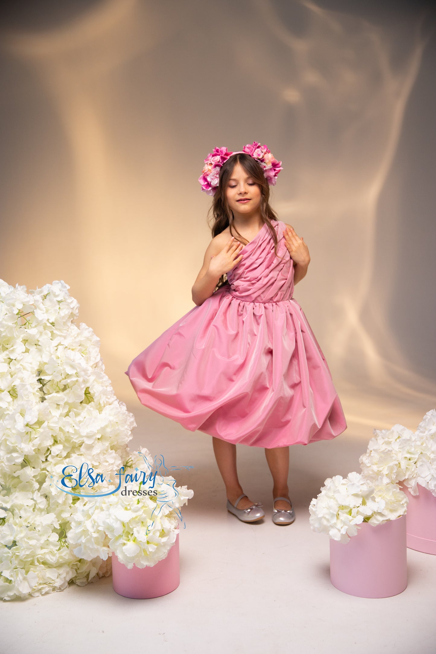 Blush Pink Flower Girl Dress, Birthday Girl Dress, Wedding guest Dress, Toddler Dress, Junior bridesmaid dress, 1st birthday Baby frock