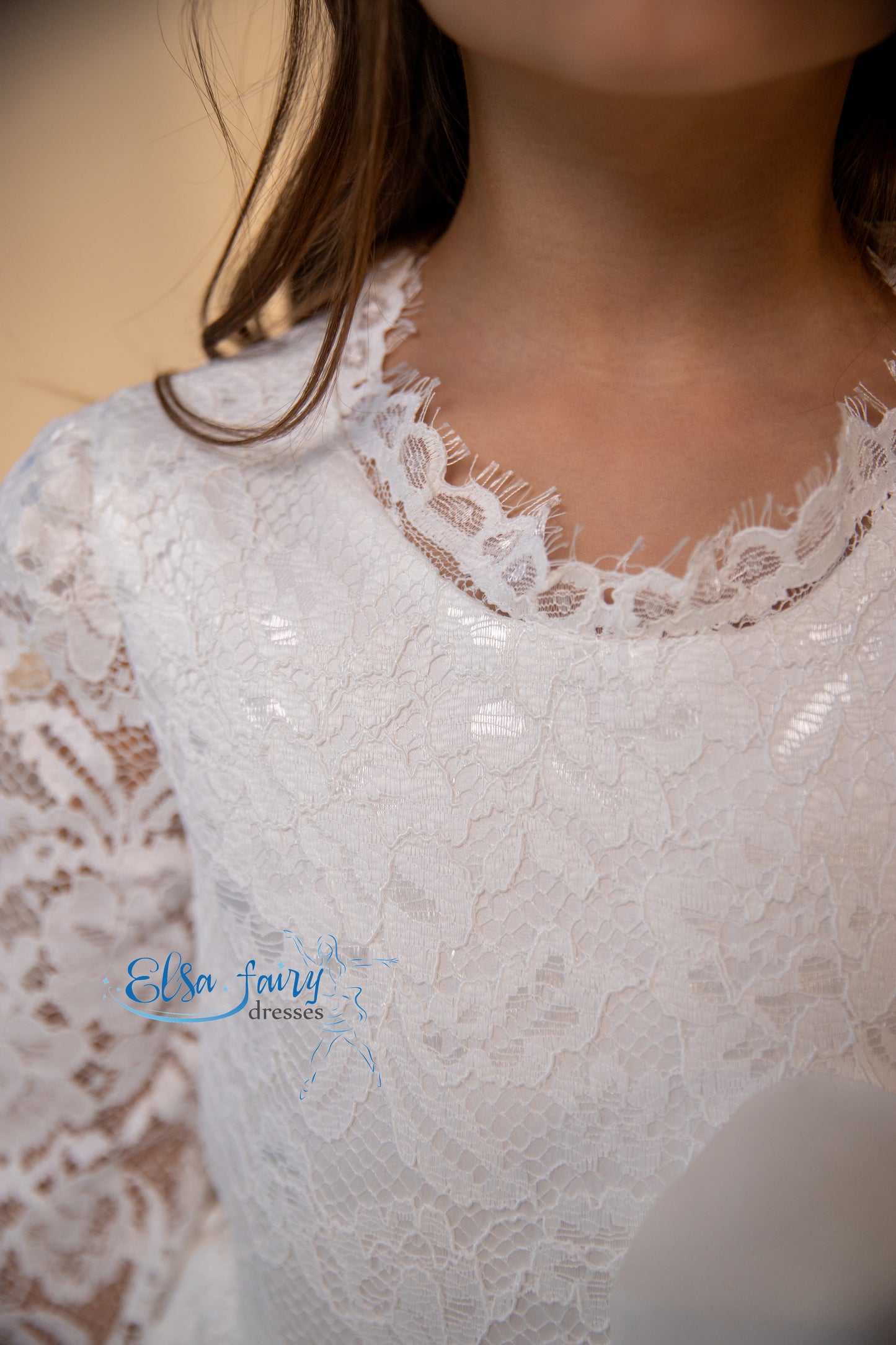 White First Communion & Baptism dress, Flower Girl Dress, wedding guest dress, formal wear, special occasion gown, Junior Bridesmaid dress