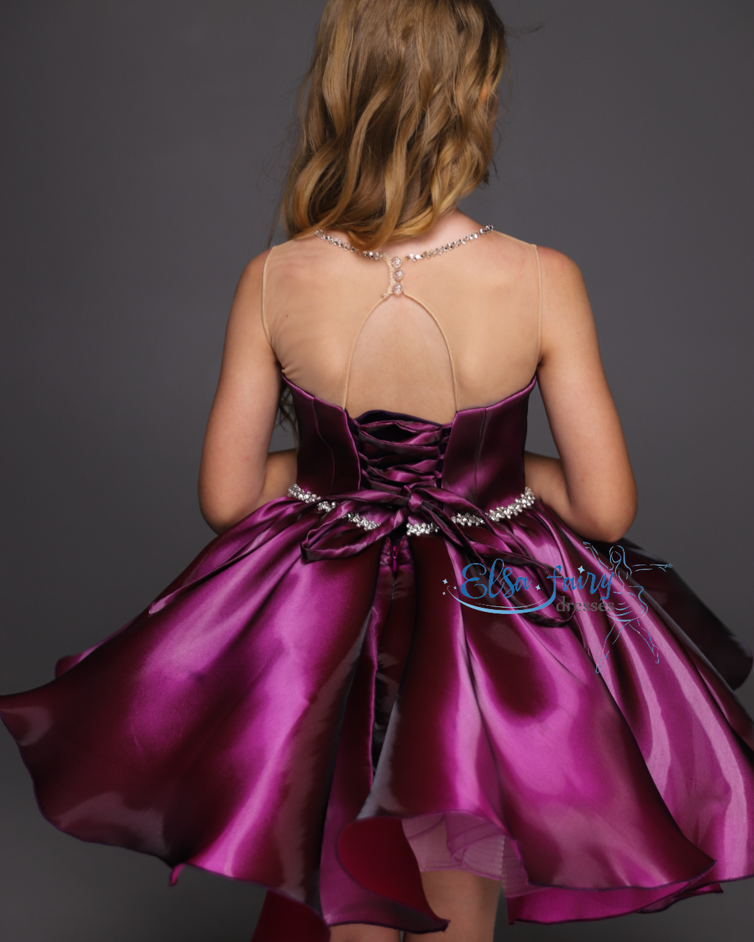 Purple Cocktail Birthday Girl Dress, Fun fashion pageant dress, interview pageant gown, Flower Girl Dress, Wedding guest Dress, Toddler Dress, junior bridesmaid gown