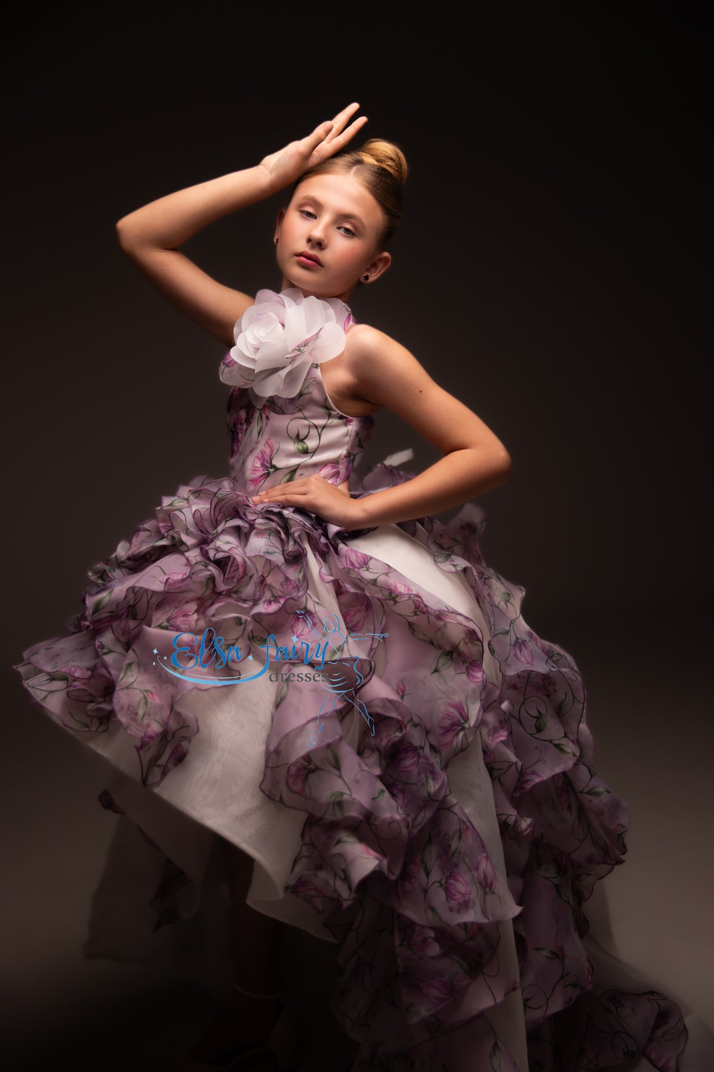 White organza couture special occasion dress, Pageant ball gown, Birthday Girl Dress, Flower Girl Dress, Wedding guest Dress, junior bridesmaid gown