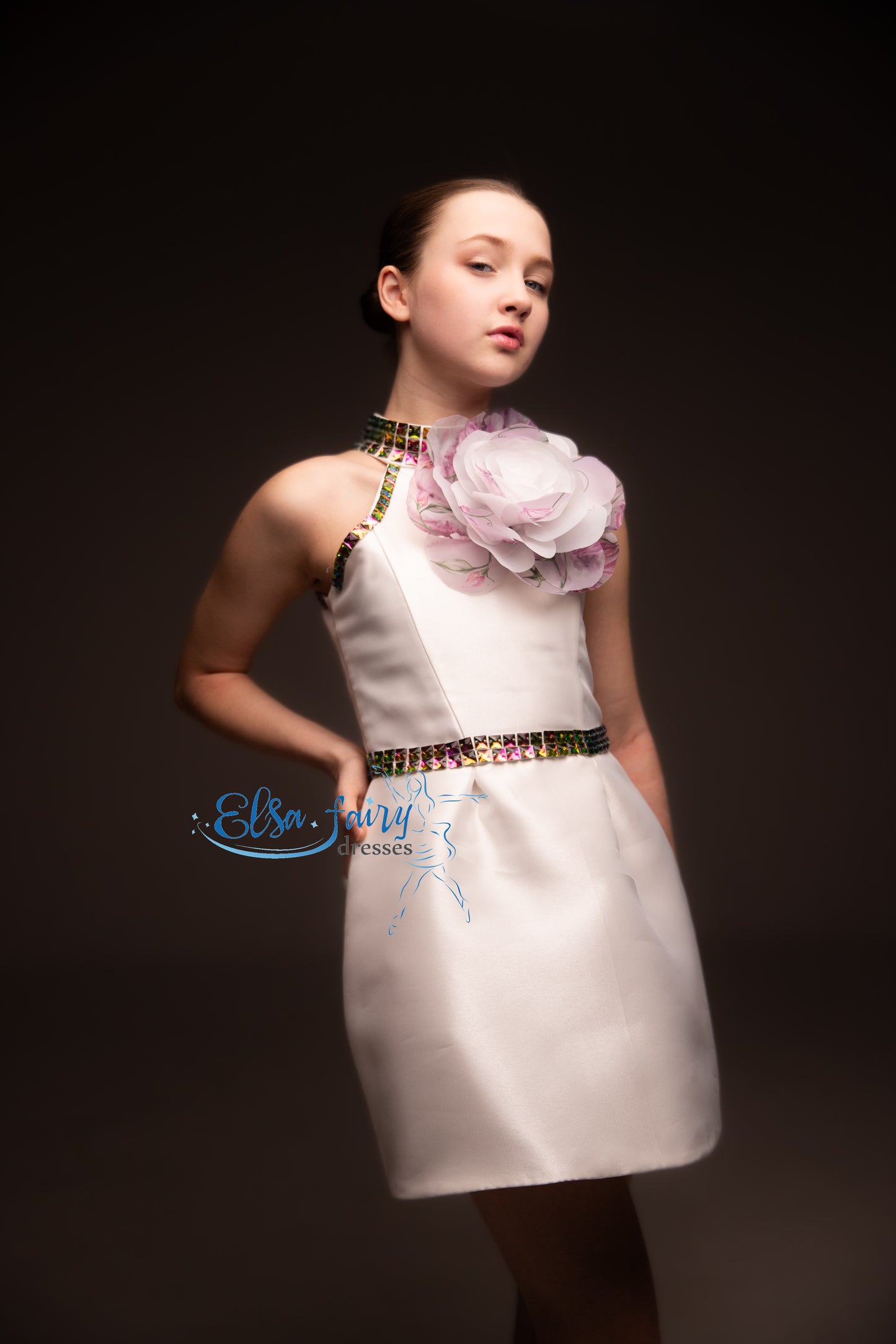 White organza couture special occasion dress, Pageant ball gown, Birthday Girl Dress, Flower Girl Dress, Wedding guest Dress, junior bridesmaid gown