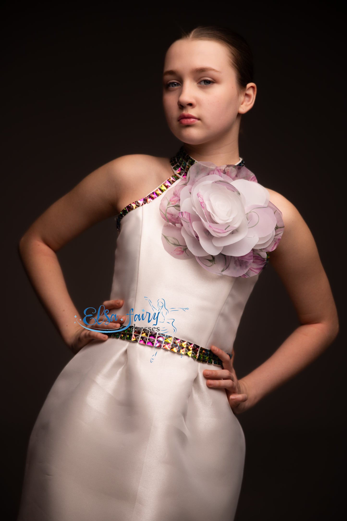 White organza couture special occasion dress, Pageant ball gown, Birthday Girl Dress, Flower Girl Dress, Wedding guest Dress, junior bridesmaid gown