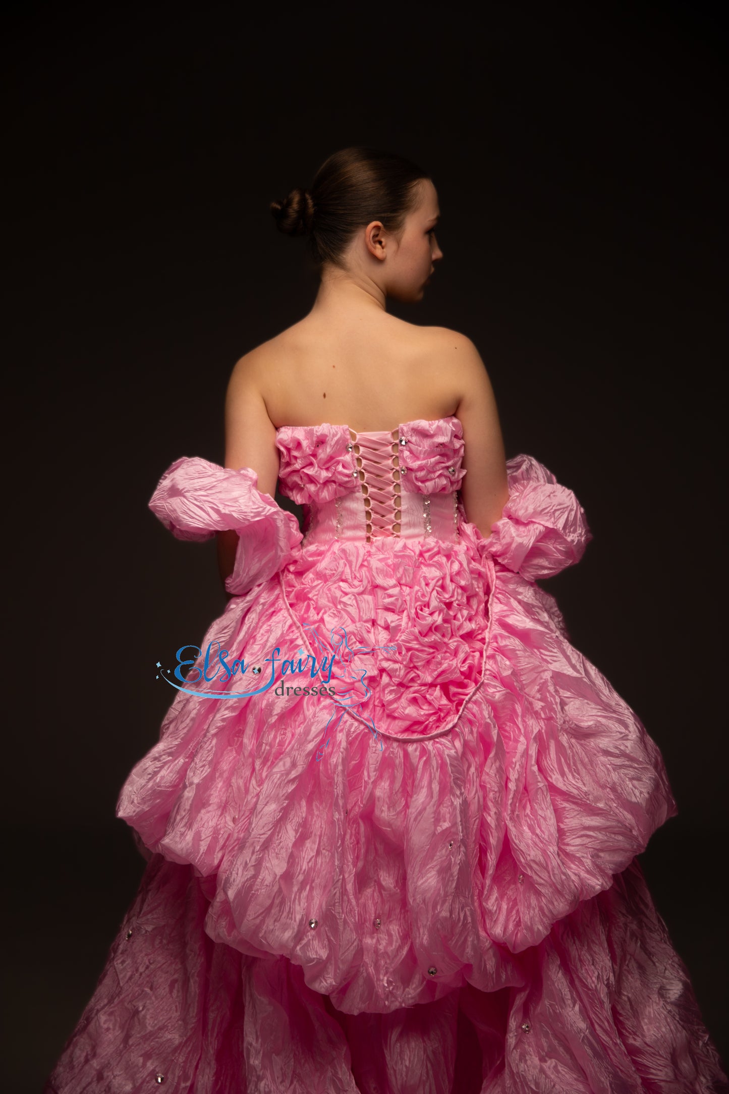 Pink organza couture special occasion dress, Pageant ball gown, Birthday Girl Dress, Flower Girl Dress, Wedding guest Dress, junior bridesmaid gown