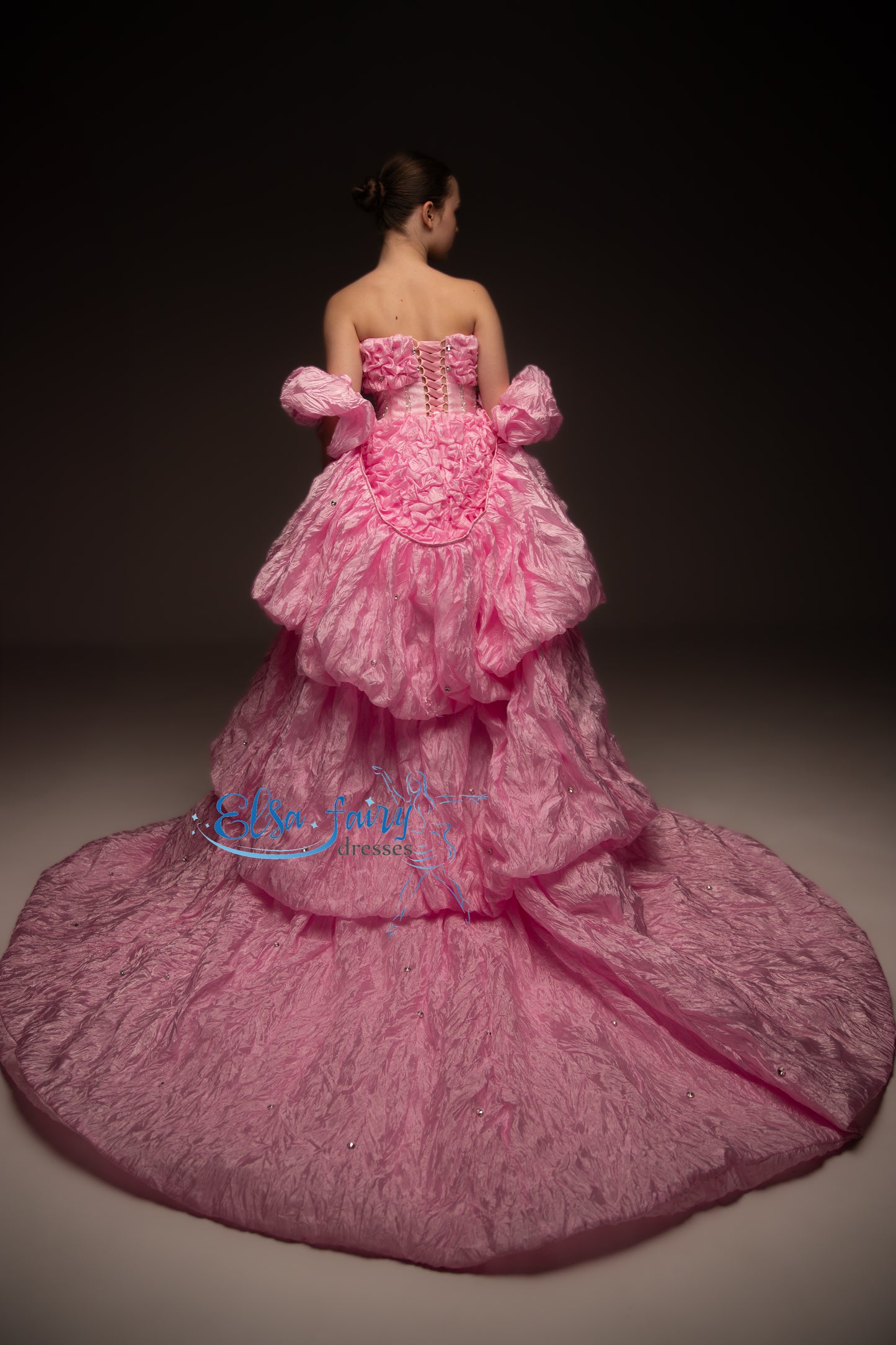Pink organza couture special occasion dress, Pageant ball gown, Birthday Girl Dress, Flower Girl Dress, Wedding guest Dress, junior bridesmaid gown