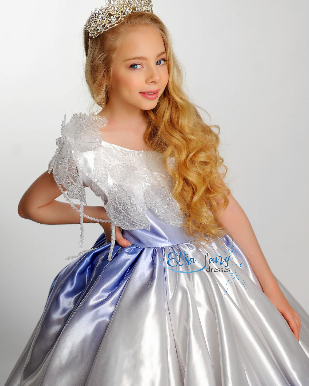Gala evening gown, Pageant ball gown, Flower Girl Dress, Wedding guest Dress, Girl Birthday Dress, junior bridesmaid gown
