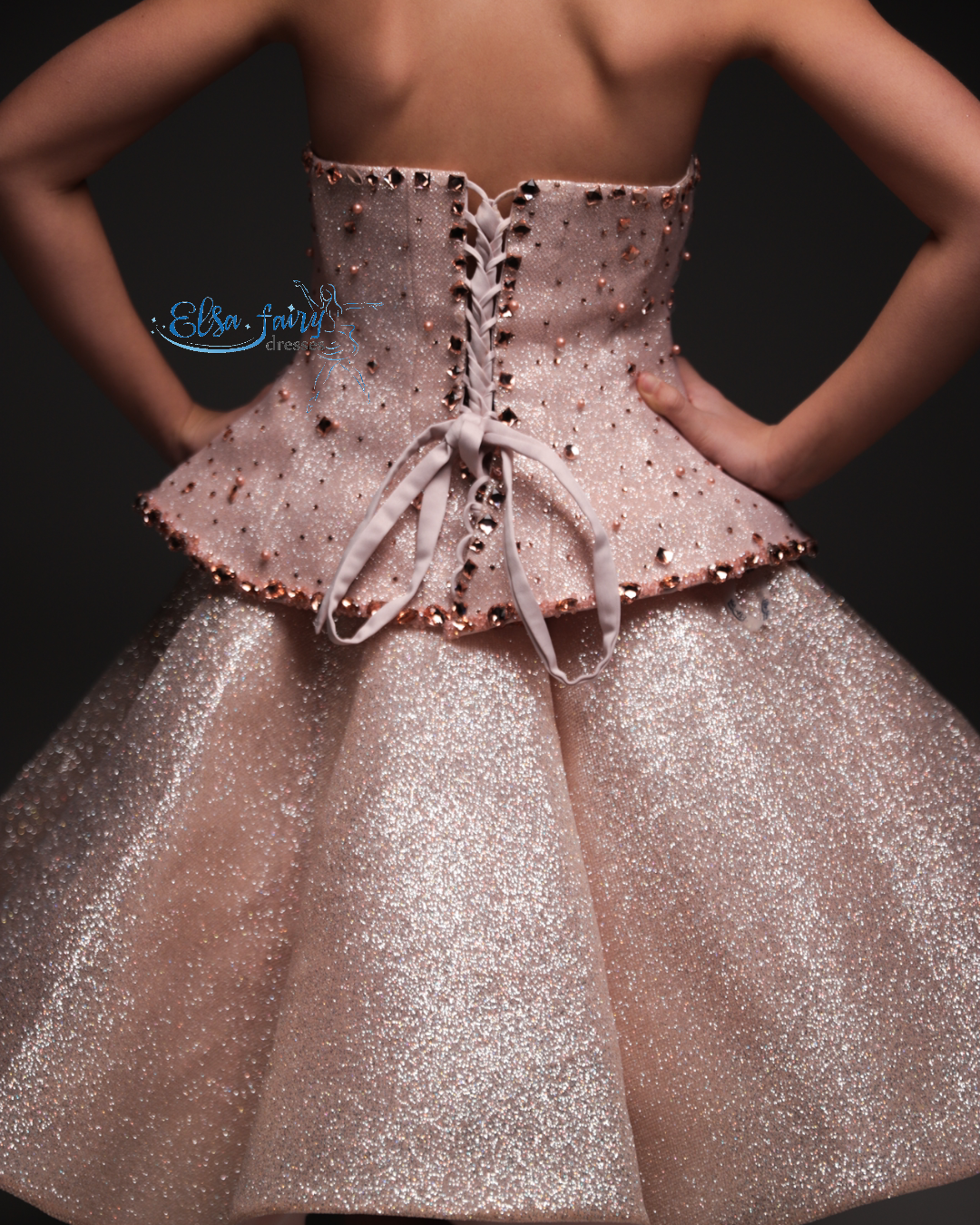 Gold pink sparkling couture special occasion dress, Pageant ball gown, Birthday Girl Dress, Flower Girl Dress, Wedding guest Dress, junior bridesmaid gown