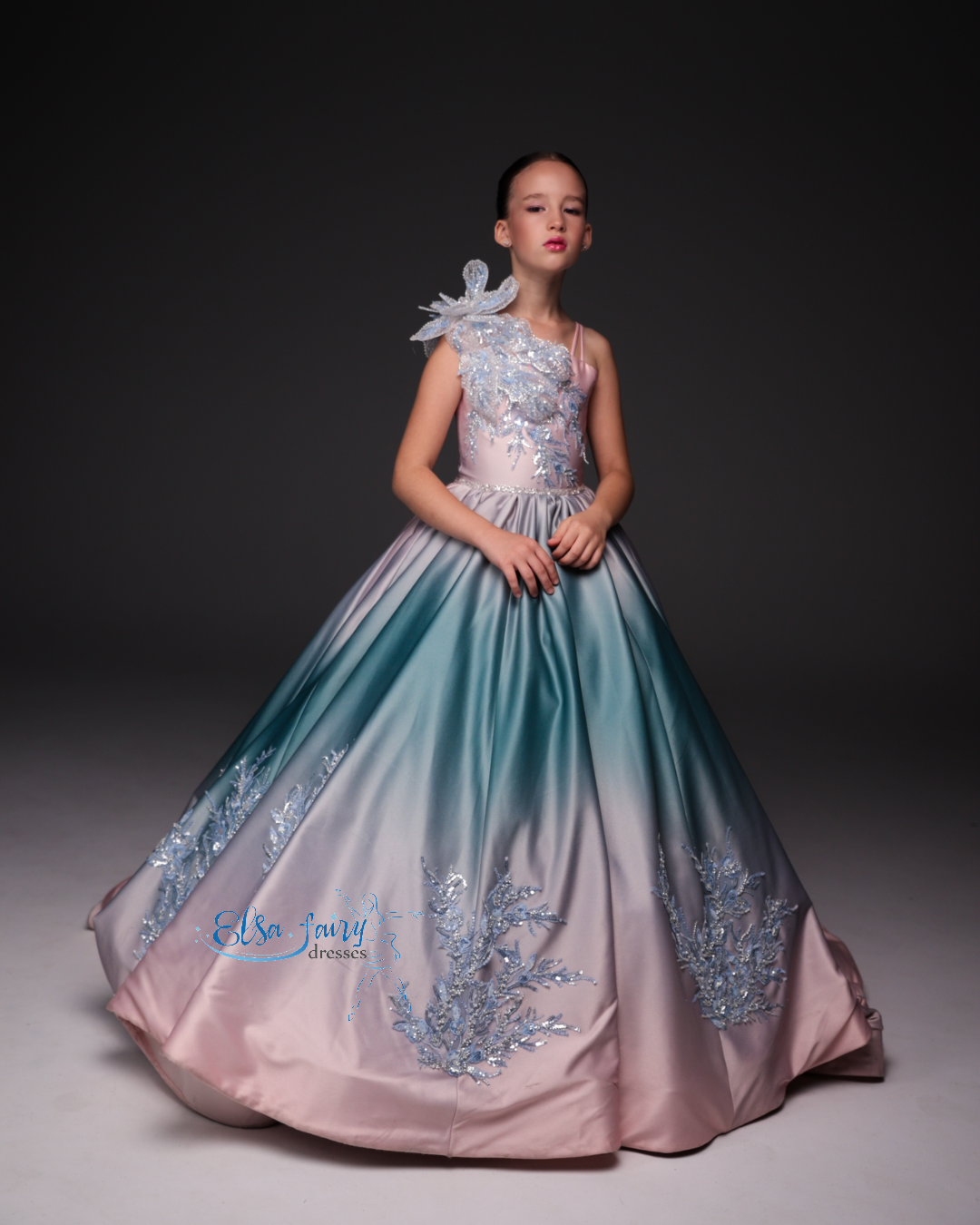 Gala evening gown, Pageant ball gown, Flower Girl Dress, Wedding guest Dress, Girl Birthday Dress, junior bridesmaid gown