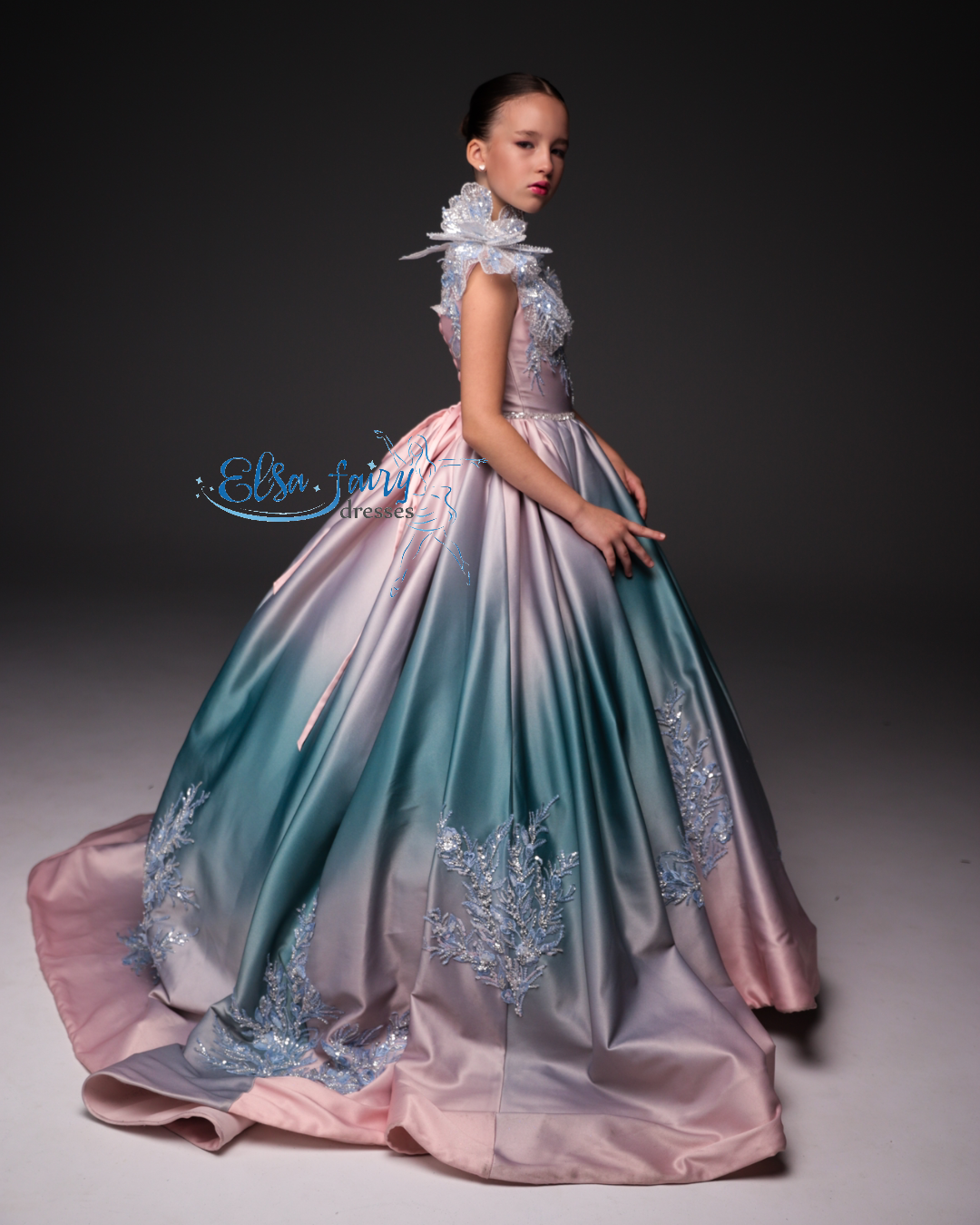 Gala evening gown, Pageant ball gown, Flower Girl Dress, Wedding guest Dress, Girl Birthday Dress, junior bridesmaid gown