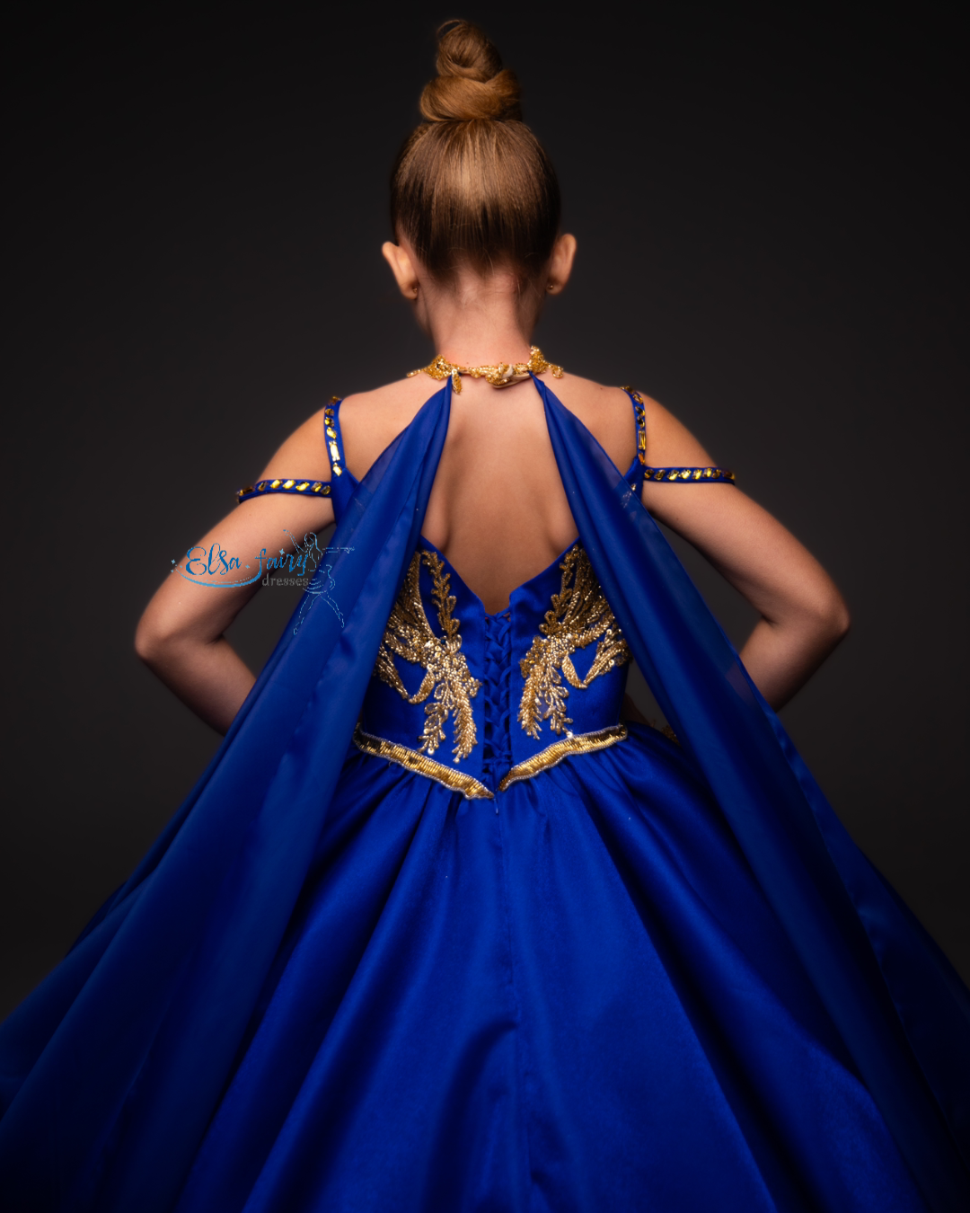 Royal Blue Gala evening gown, Pageant ball gown, Flower Girl Dress, Wedding guest Dress, Girl Birthday Dress, junior bridesmaid gown