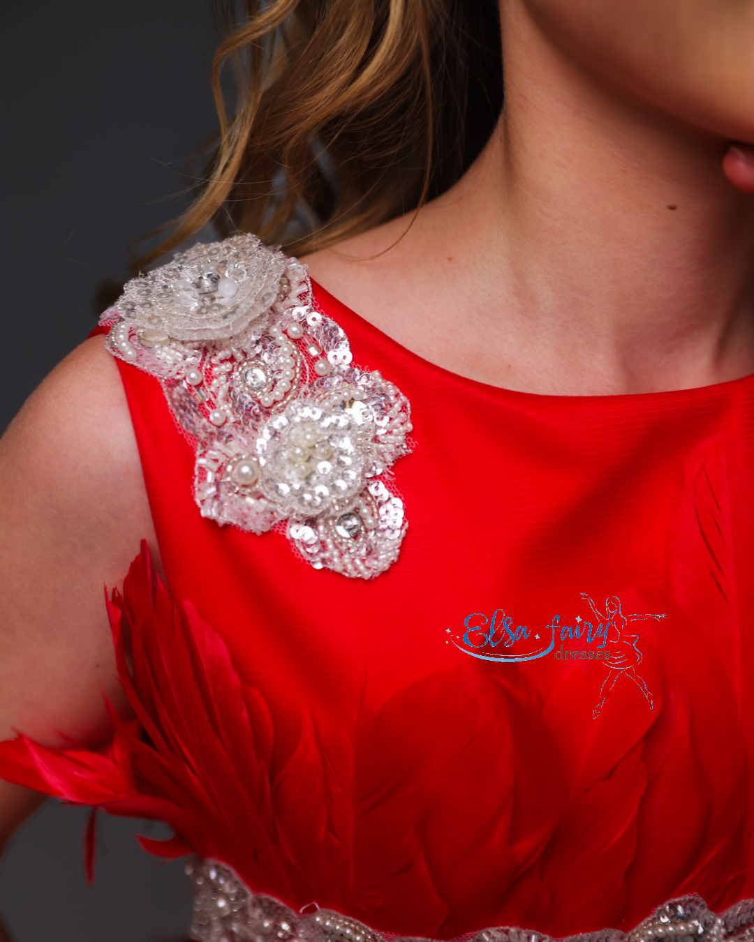 Red Cocktail Birthday Girl Dress, Fun fashion pageant dress, interview pageant gown, Flower Girl Dress, Wedding guest Dress, Toddler Dress, junior bridesmaid gown