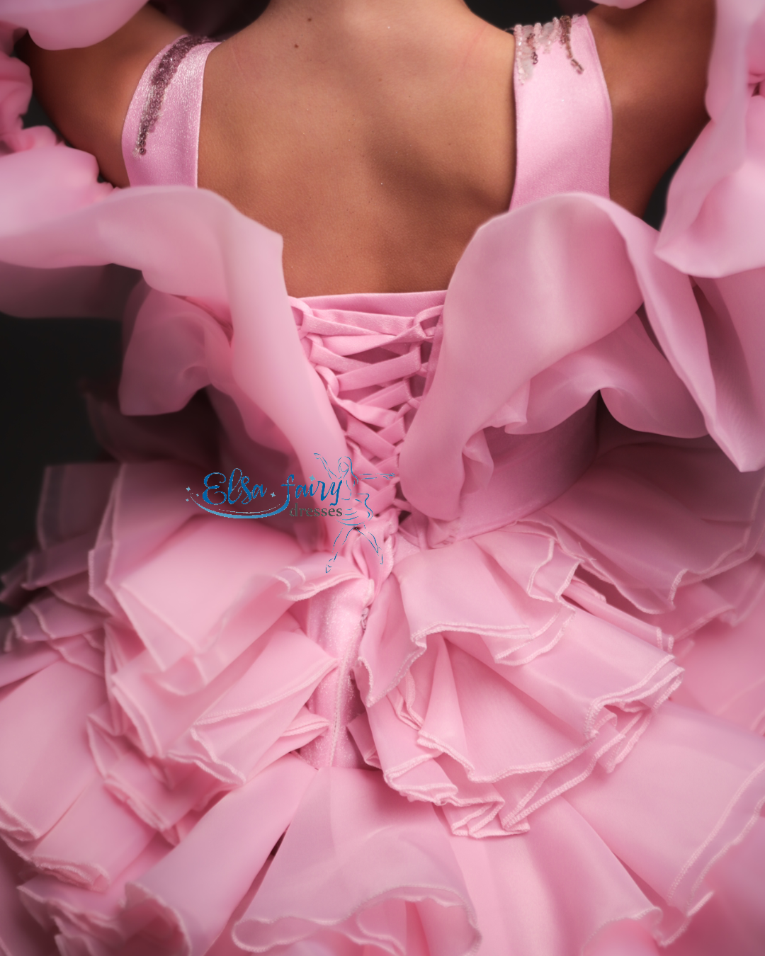 Pink couture special occasion dress, Pageant ball gown, Birthday Girl Dress, Flower Girl Dress, Wedding guest Dress, junior bridesmaid gown