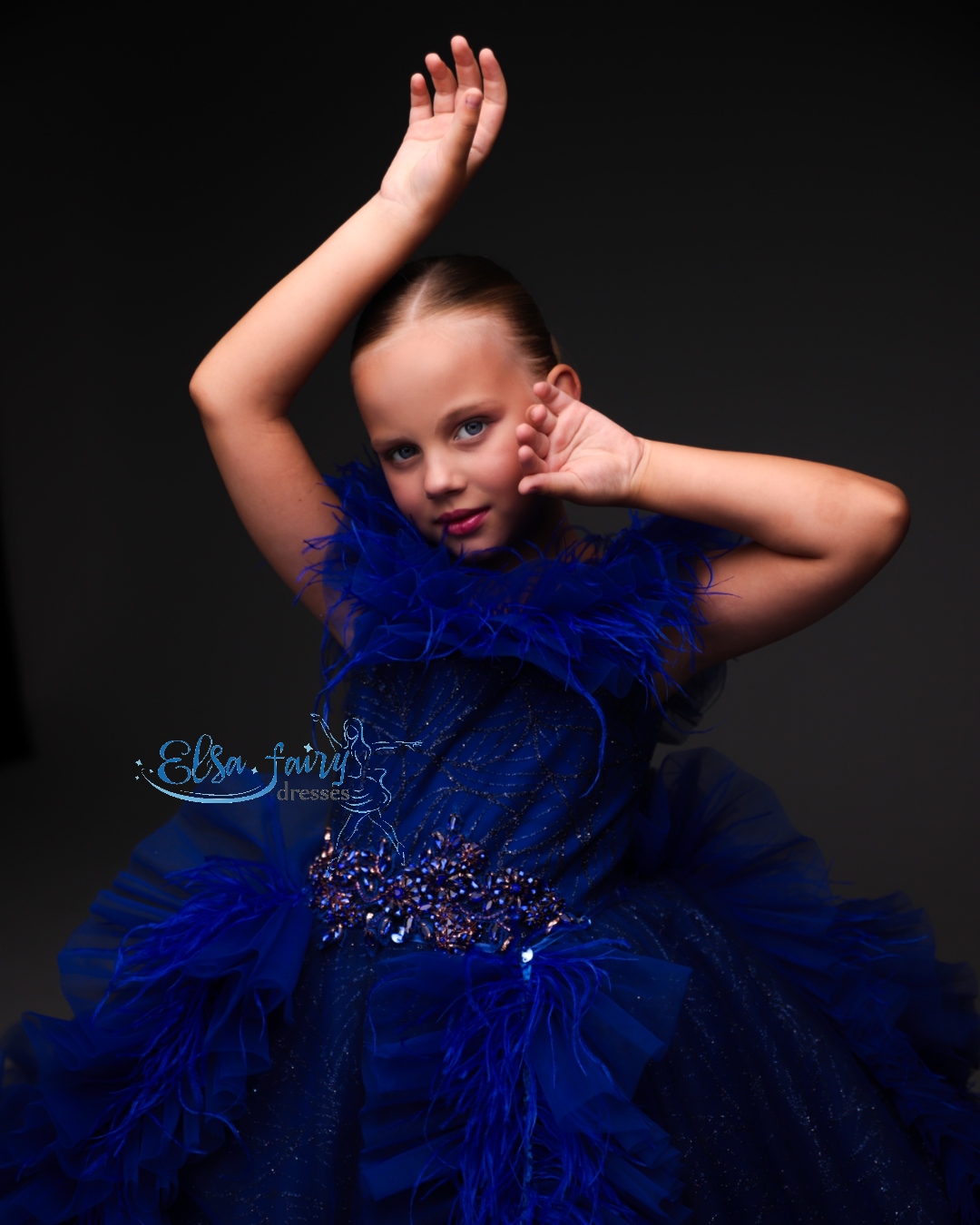 Royal Blue Gala evening gown, Pageant ball gown, Birthday Girl Dress, Flower Girl Dress, Wedding guest Dress, Girl Birthday Dress, junior bridesmaid gown