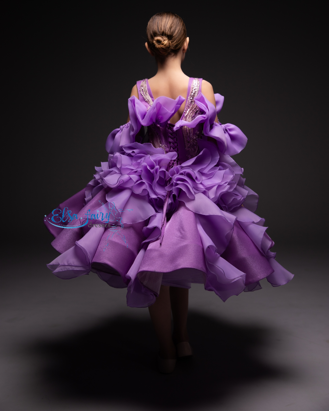 Lilac couture special occasion dress, Pageant ball gown, Birthday Girl Dress, Flower Girl Dress, Wedding guest Dress, junior bridesmaid gown