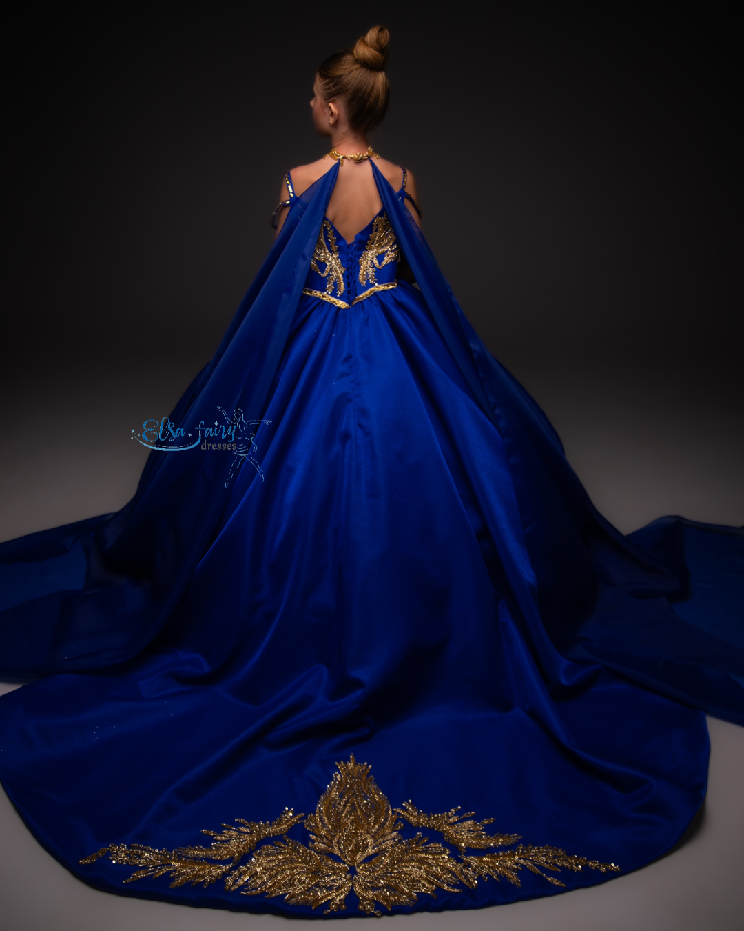 Royal Blue Gala evening gown, Pageant ball gown, Flower Girl Dress, Wedding guest Dress, Girl Birthday Dress, junior bridesmaid gown