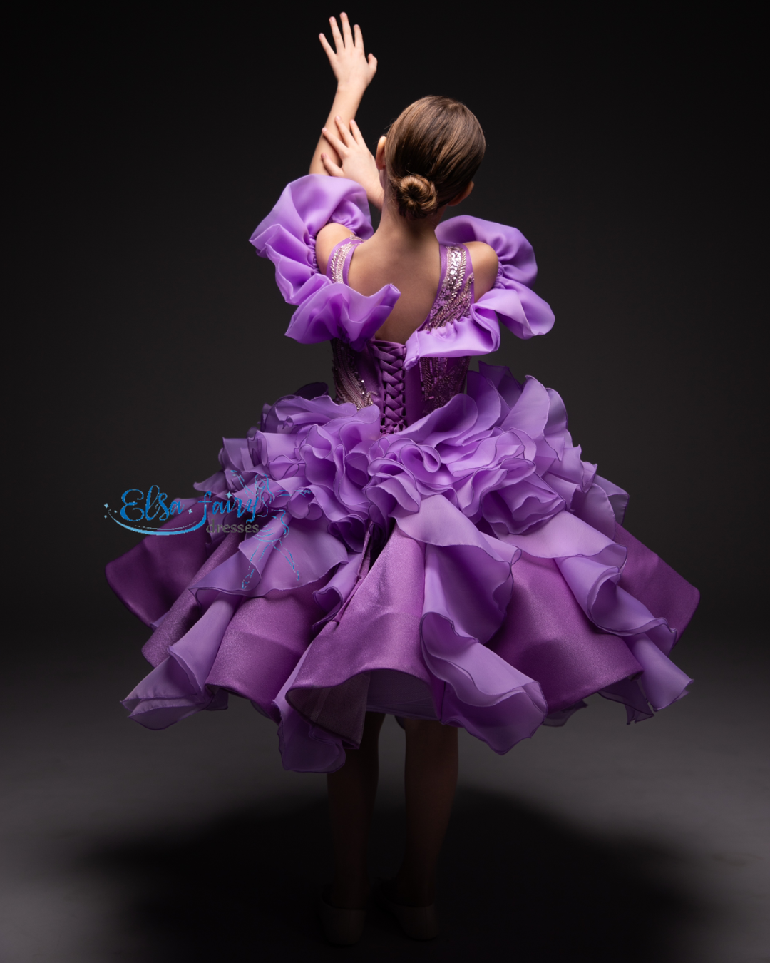 Lilac couture special occasion dress, Pageant ball gown, Birthday Girl Dress, Flower Girl Dress, Wedding guest Dress, junior bridesmaid gown