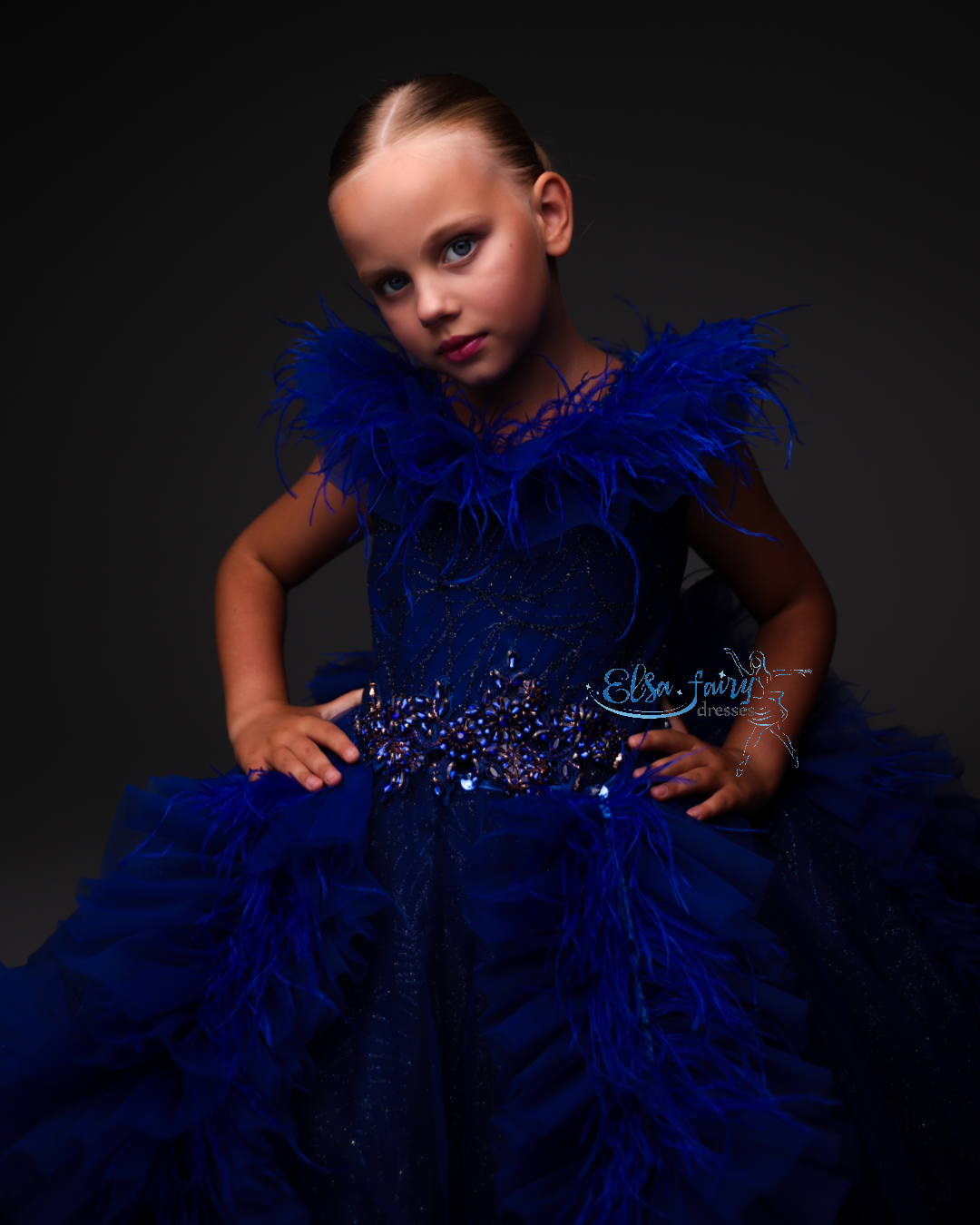 Royal Blue Gala evening gown, Pageant ball gown, Birthday Girl Dress, Flower Girl Dress, Wedding guest Dress, Girl Birthday Dress, junior bridesmaid gown