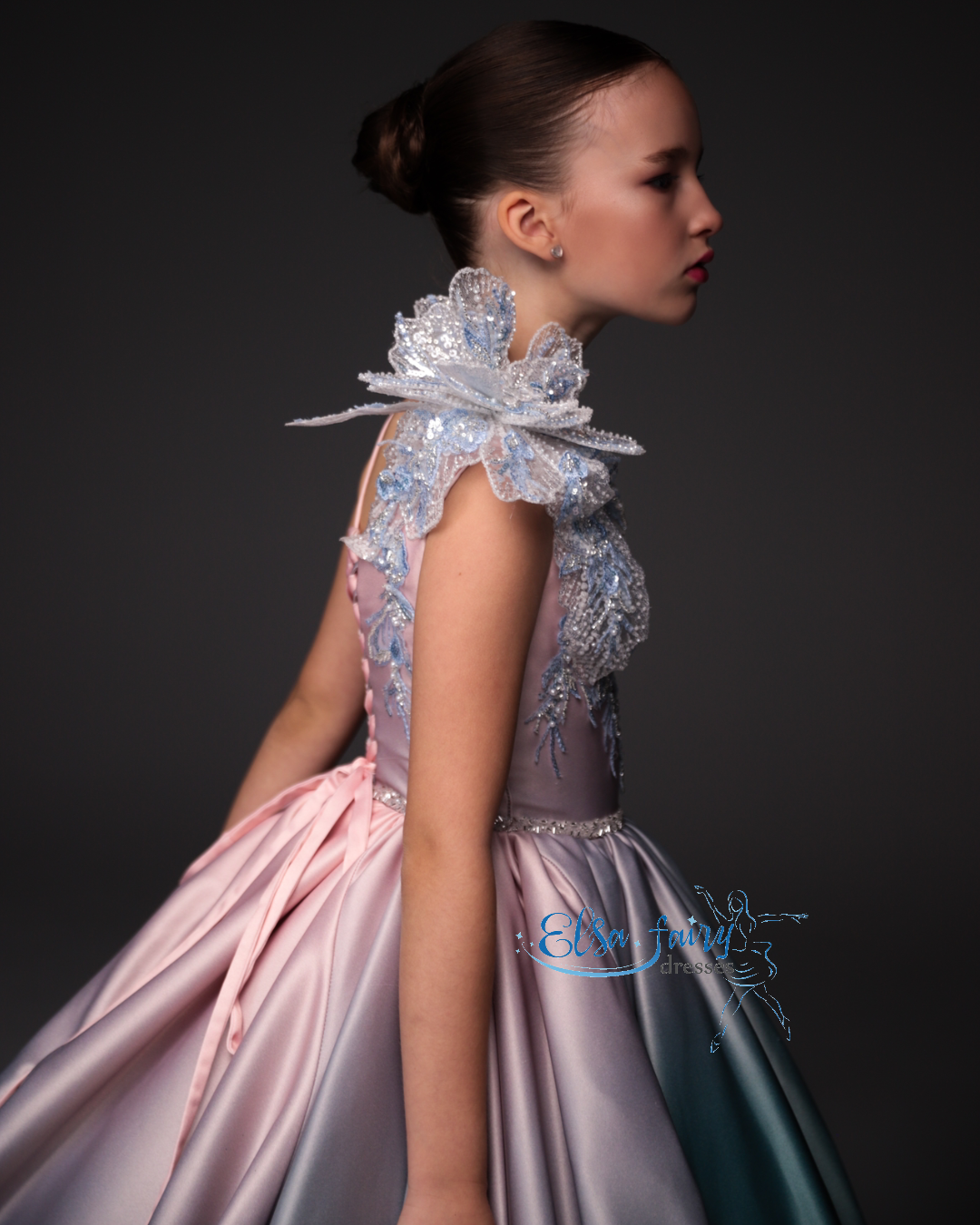 Gala evening gown, Pageant ball gown, Flower Girl Dress, Wedding guest Dress, Girl Birthday Dress, junior bridesmaid gown