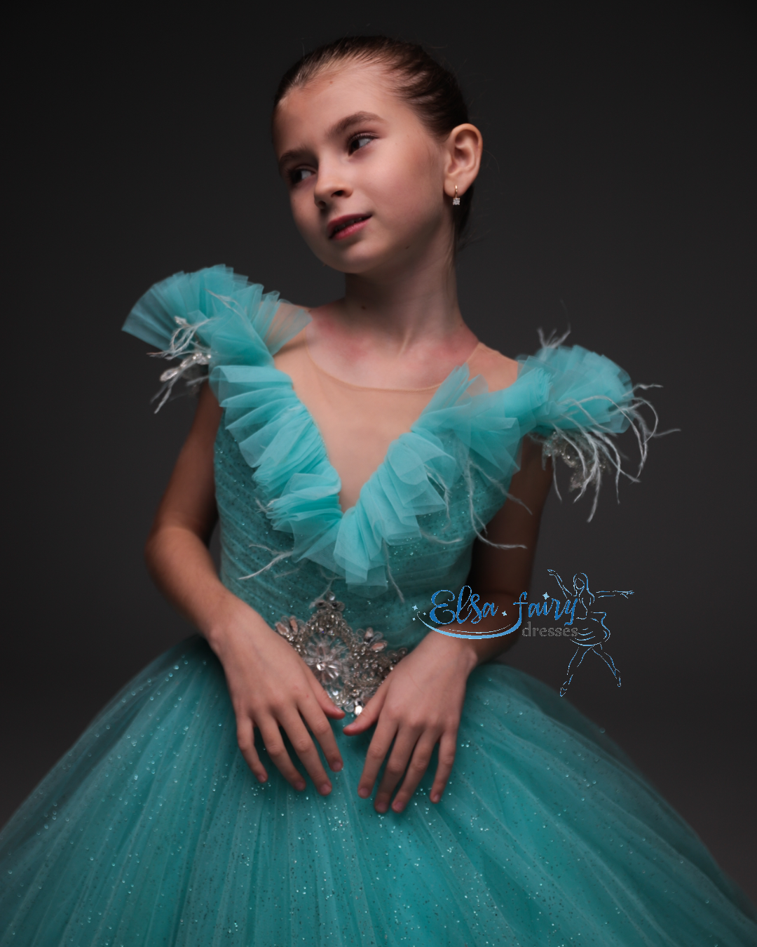 Exclusive Gala evening gown, Pageant ball gown, Birthday Girl Dress, Flower Girl Dress, Wedding guest Dress, Special Occasions gown, junior bridesmaid dress