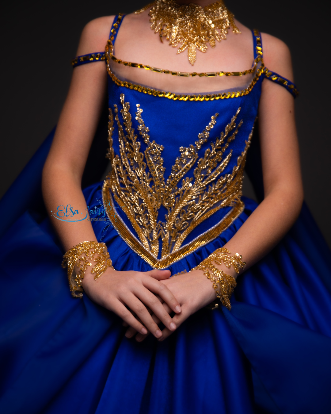 Royal Blue Gala evening gown, Pageant ball gown, Flower Girl Dress, Wedding guest Dress, Girl Birthday Dress, junior bridesmaid gown