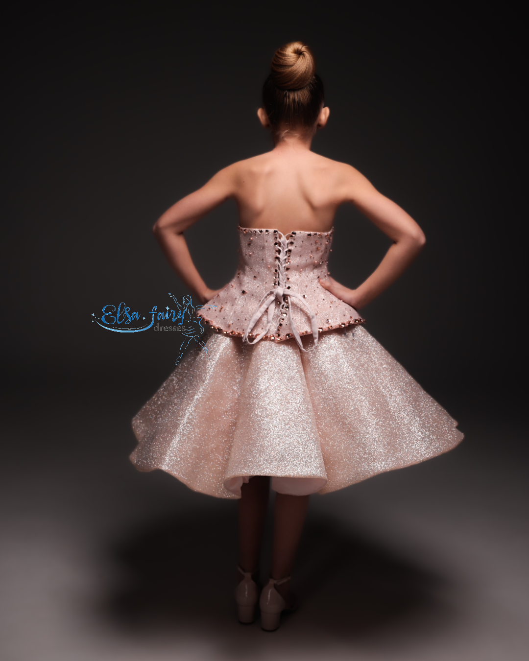 Gold pink sparkling couture special occasion dress, Pageant ball gown, Birthday Girl Dress, Flower Girl Dress, Wedding guest Dress, junior bridesmaid gown