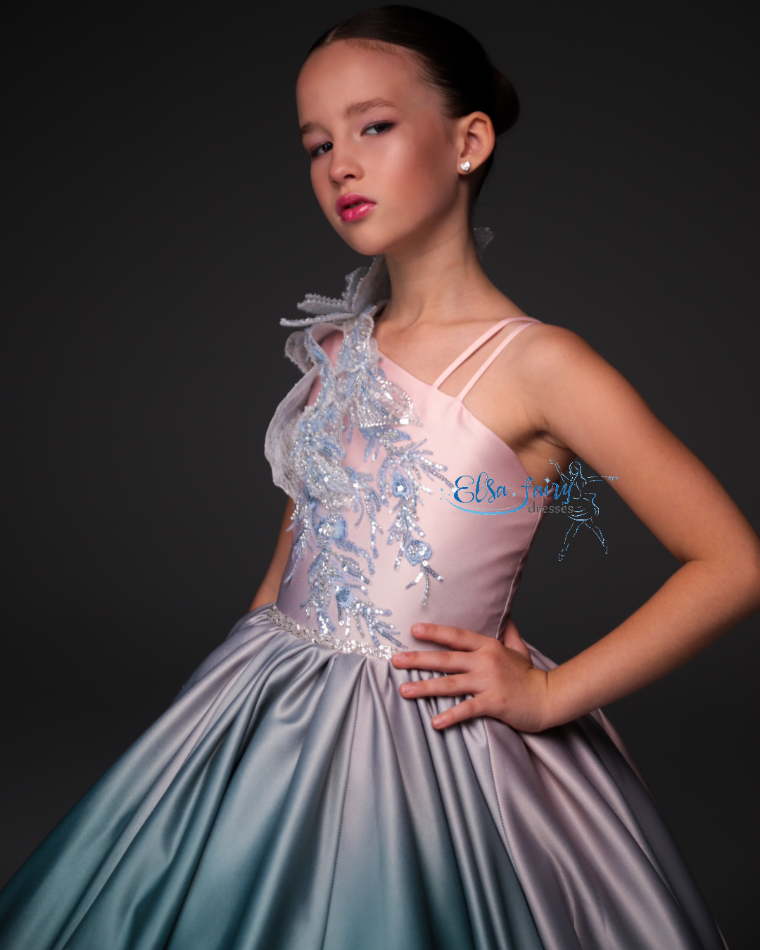 Gala evening gown, Pageant ball gown, Flower Girl Dress, Wedding guest Dress, Girl Birthday Dress, junior bridesmaid gown