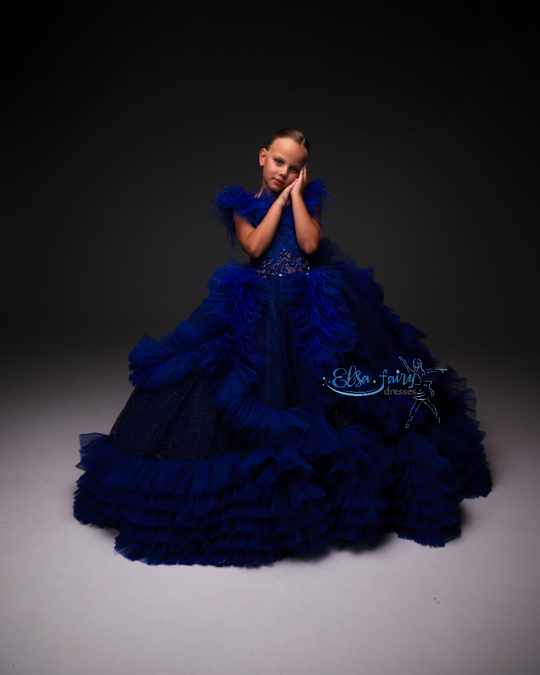 Royal Blue Gala evening gown, Pageant ball gown, Birthday Girl Dress, Flower Girl Dress, Wedding guest Dress, Girl Birthday Dress, junior bridesmaid gown