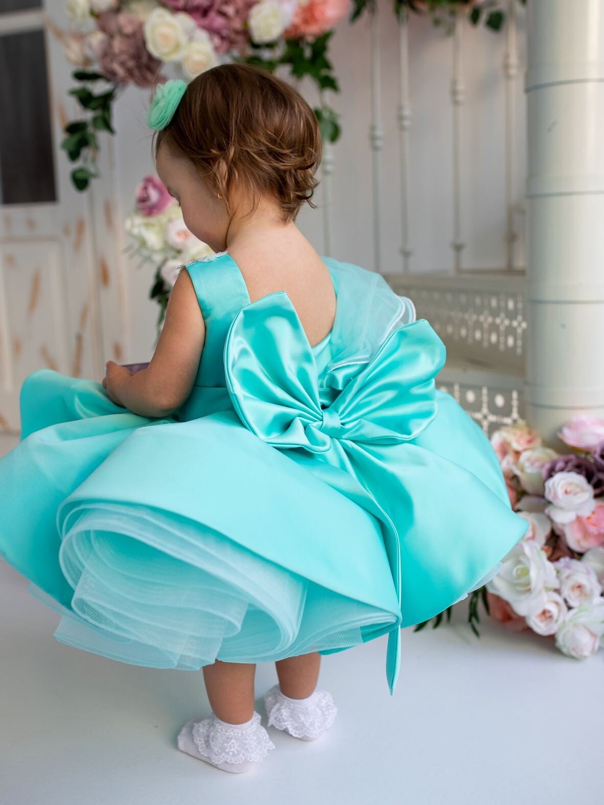 READY TO SHIP First Birthday Dress, Baby Girl Party Dress Special Occasion, 1st Birthday Dress photo shooting, baby tutu, dress toddler