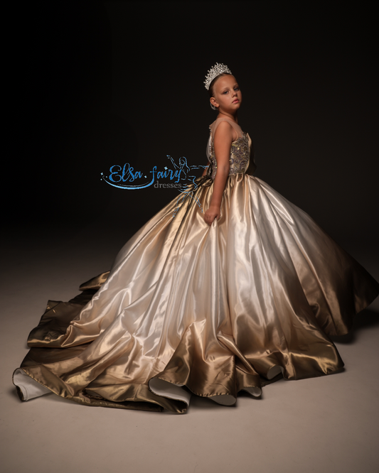 Gala evening gown, Pageant ball gown, Flower Girl Dress, Wedding guest Dress, Girl Birthday Dress, junior bridesmaid gown