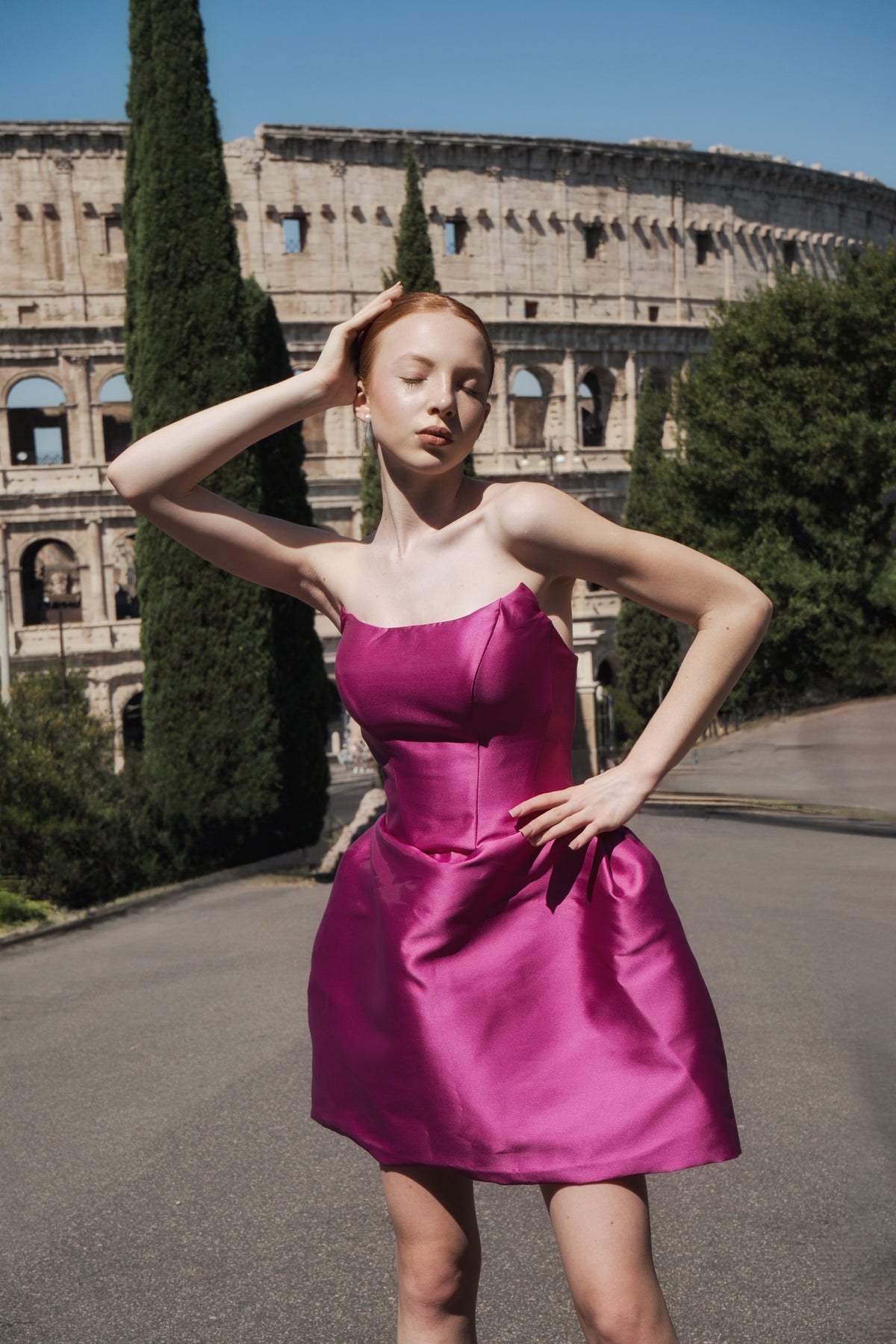 Purple Cocktail Gown, Prom Dress, Wedding guest Dress, Pageant Interview Dress