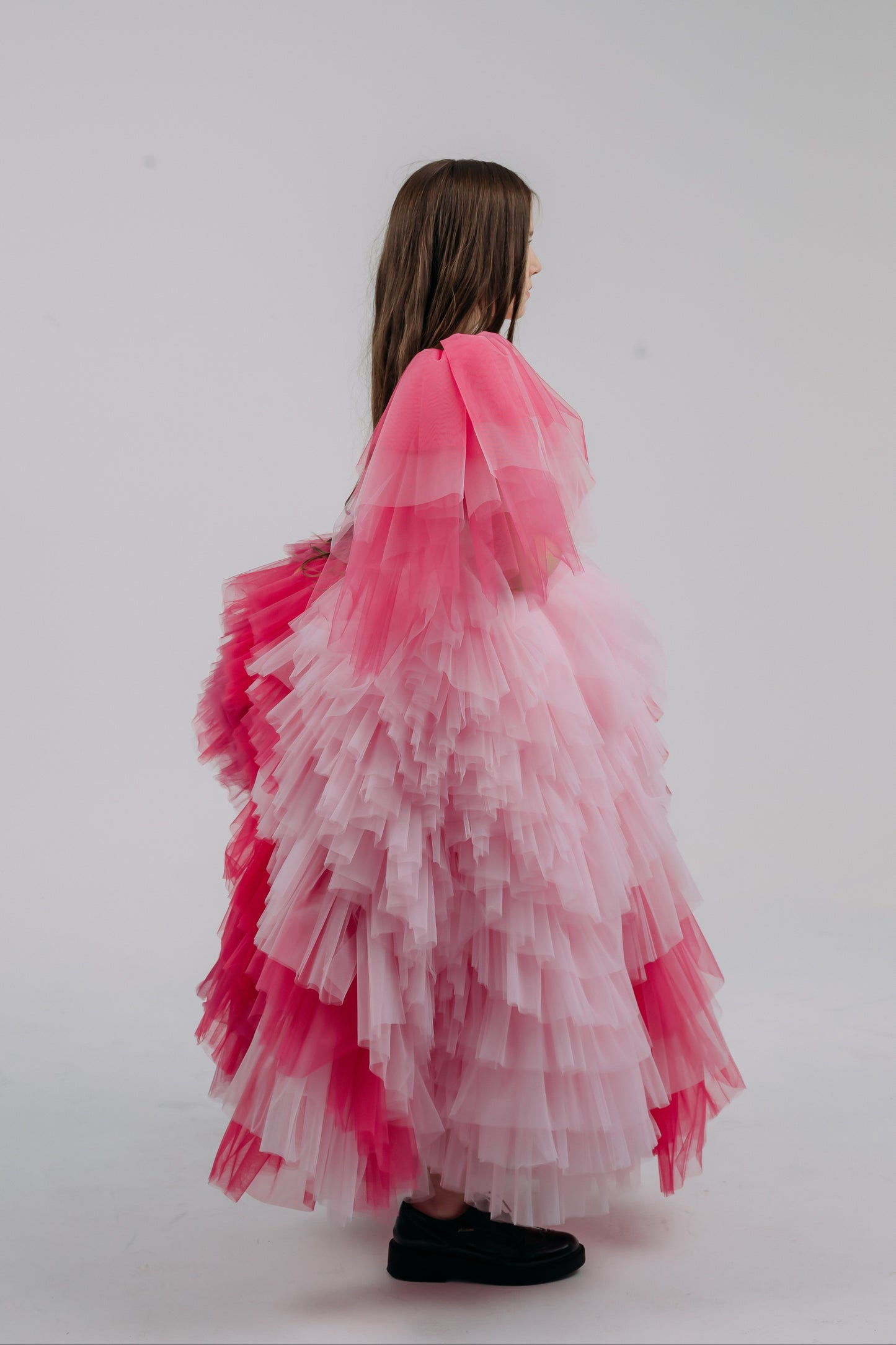 Hot Pink couture cocktail dress, Pageant interview dress, Birthday Girl Dress, Flower Girl Dress, Wedding guest Dress
