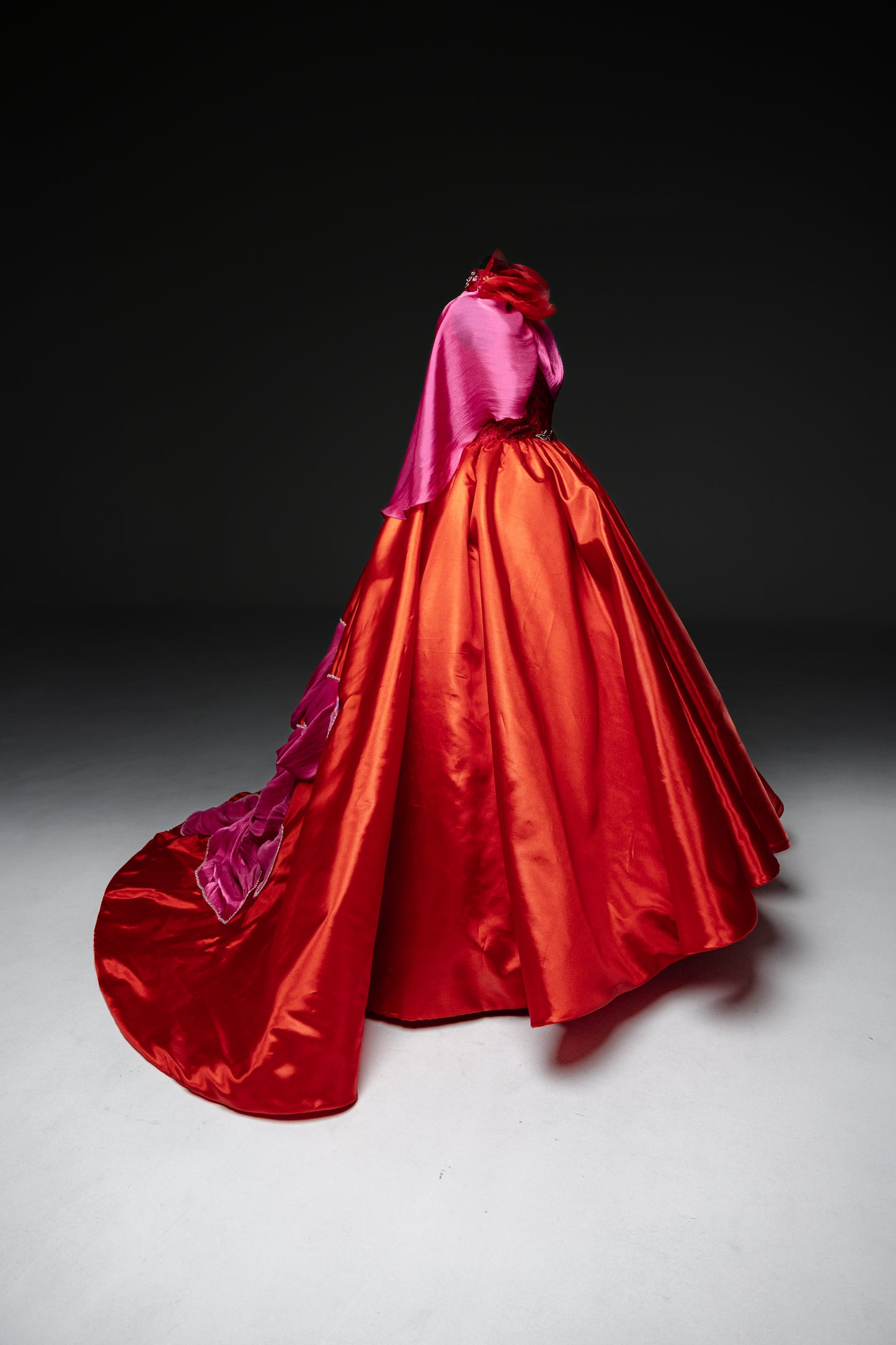 Red Exclusive Gala evening gown, Pageant ball gown, Girl Birthday Dress