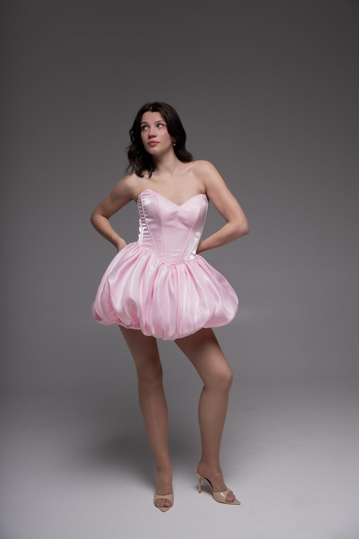 Pink Cocktail Gown, Prom Dress, Wedding guest Dress, Pageant Interview Dress
