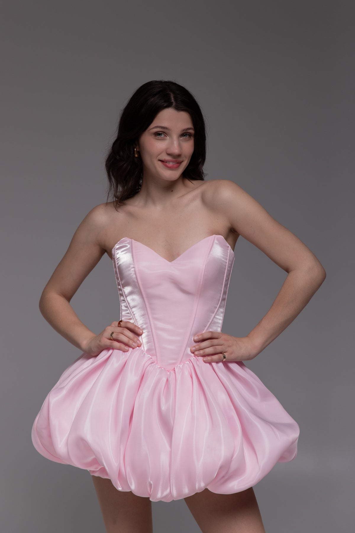 Pink Cocktail Gown, Prom Dress, Wedding guest Dress, Pageant Interview Dress