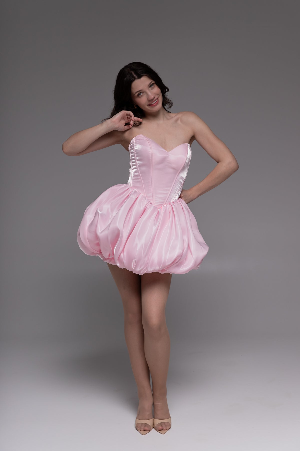 Pink Cocktail Gown, Prom Dress, Wedding guest Dress, Pageant Interview Dress