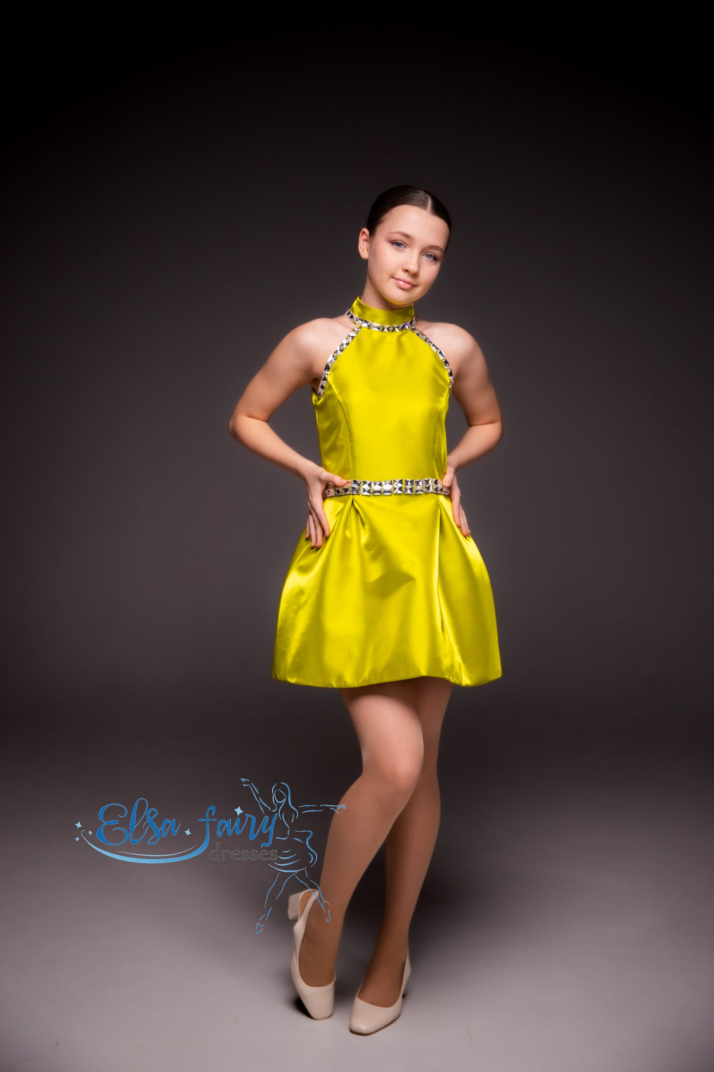 Green organza couture special occasion dress, Pageant interview gown, Birthday Girl Dress, Flower Girl Dress