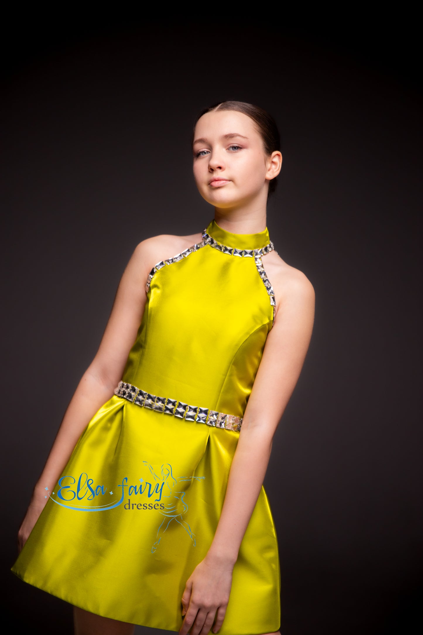 Green organza couture special occasion dress, Pageant interview gown, Birthday Girl Dress, Flower Girl Dress