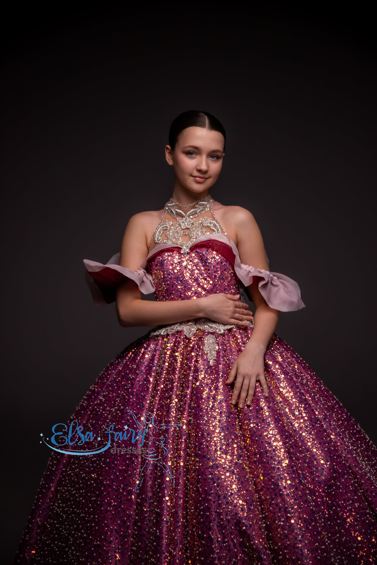 Purple Gala evening gown, Pageant ball gown, Birthday Girl Dress, Wedding Guest Dress