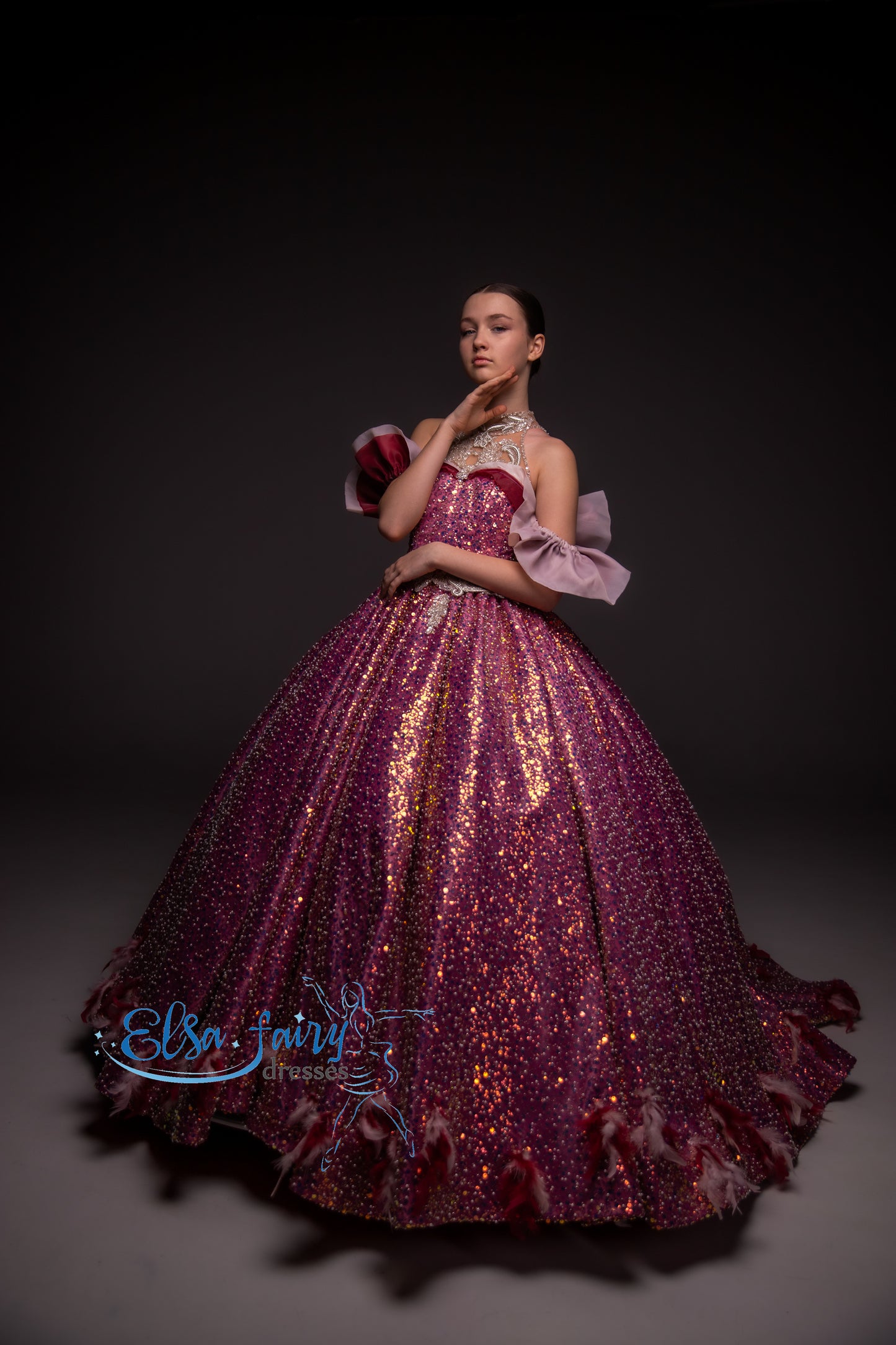 Purple Gala evening gown, Pageant ball gown, Birthday Girl Dress, Wedding Guest Dress