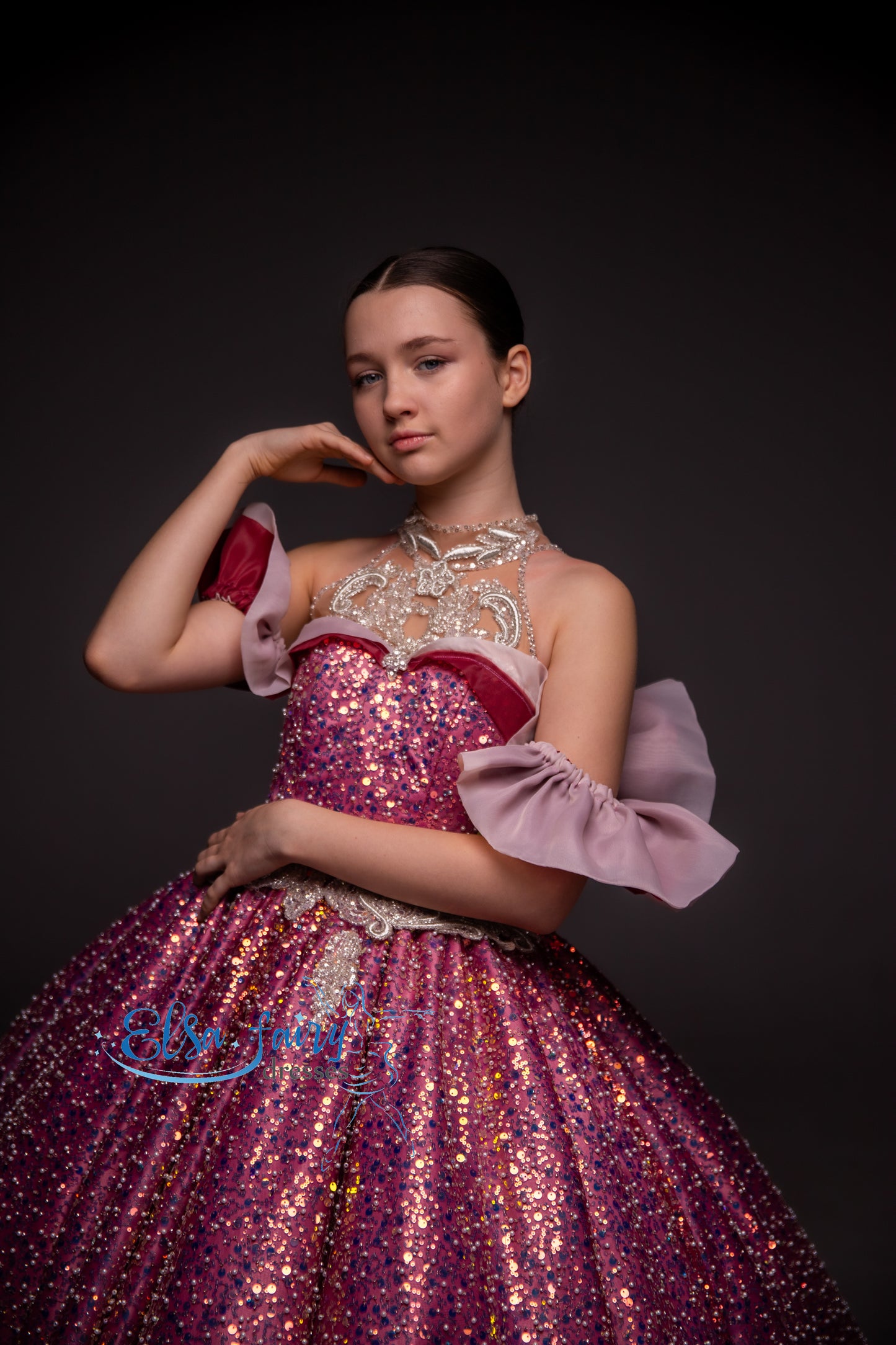 Purple Gala evening gown, Pageant ball gown, Birthday Girl Dress, Wedding Guest Dress