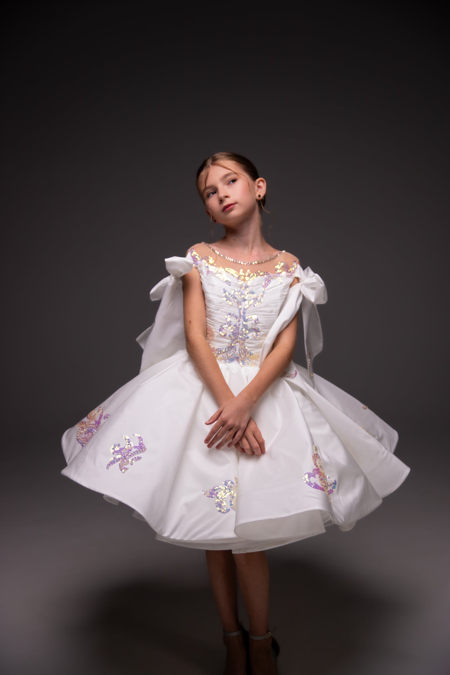 White cocktail dress, Birthday Girl Dress, Pageant Interview Dress