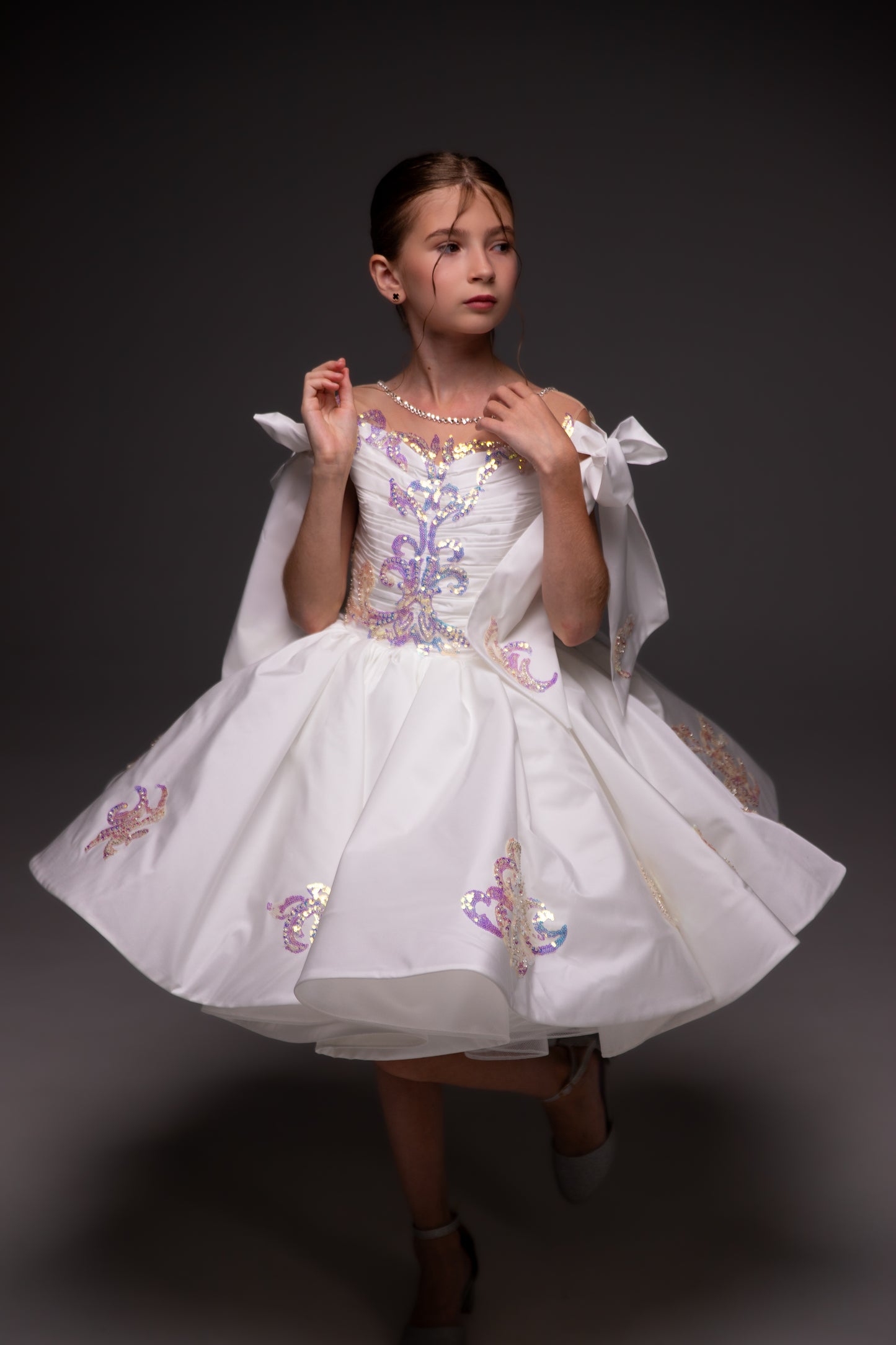 White cocktail dress, Birthday Girl Dress, Pageant Interview Dress