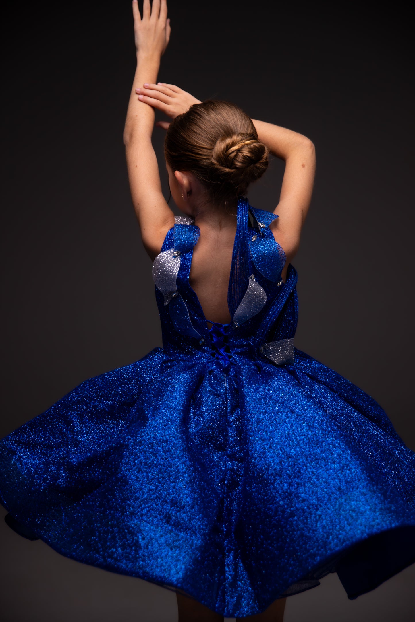Royal Blue couture cocktail dress, Birthday Girl Dress, Wedding guest Dress