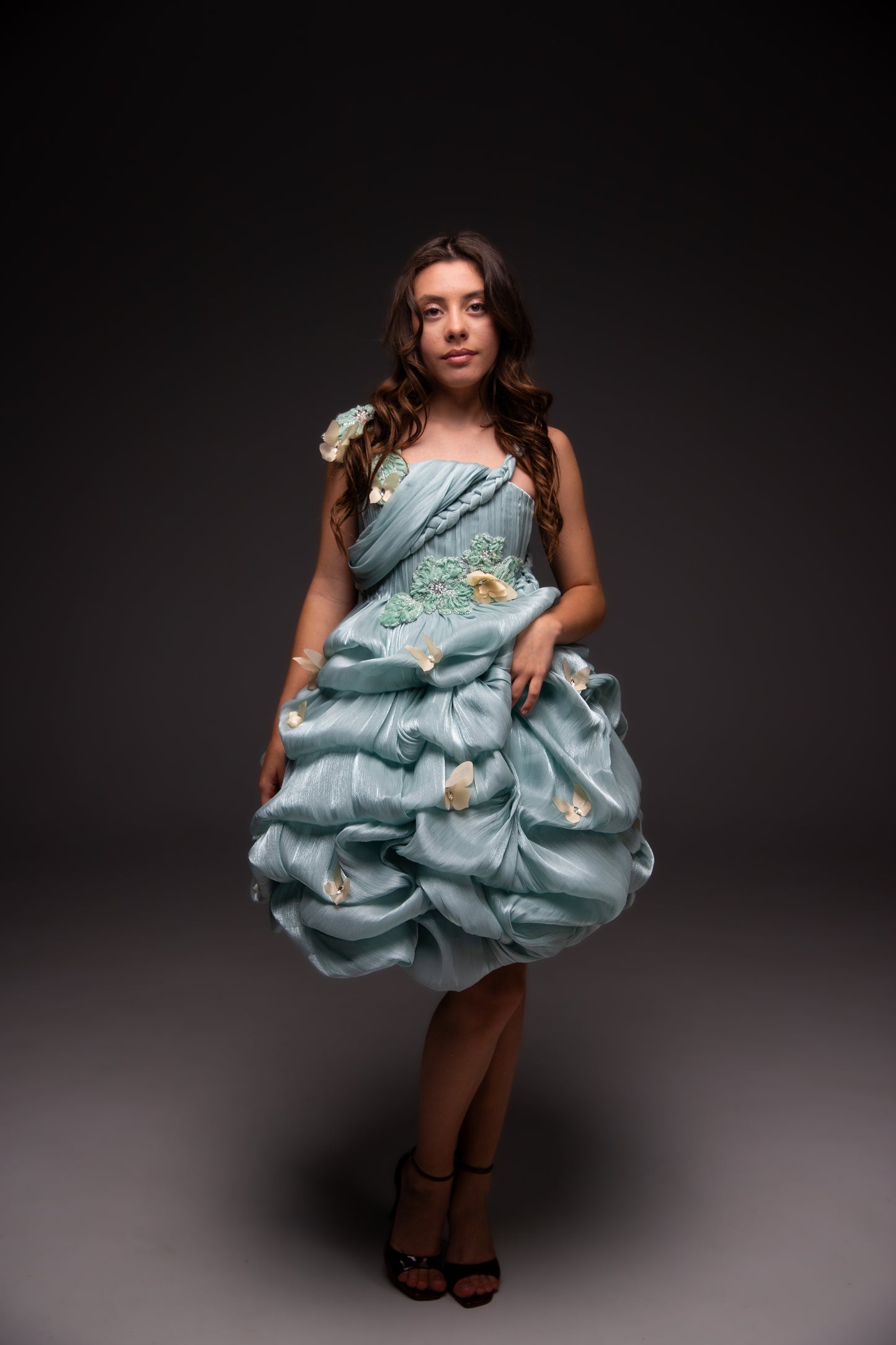 Mint couture cocktail dress, Pageant interview dress, Birthday Girl Dress, Flower Girl Dress, Wedding guest Dress, Graduation dress